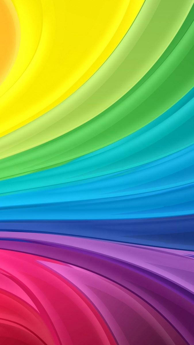 Sphere Colorful iPhone 5s, rainbow-colored, flowing waves, SD Phone Wallpaper