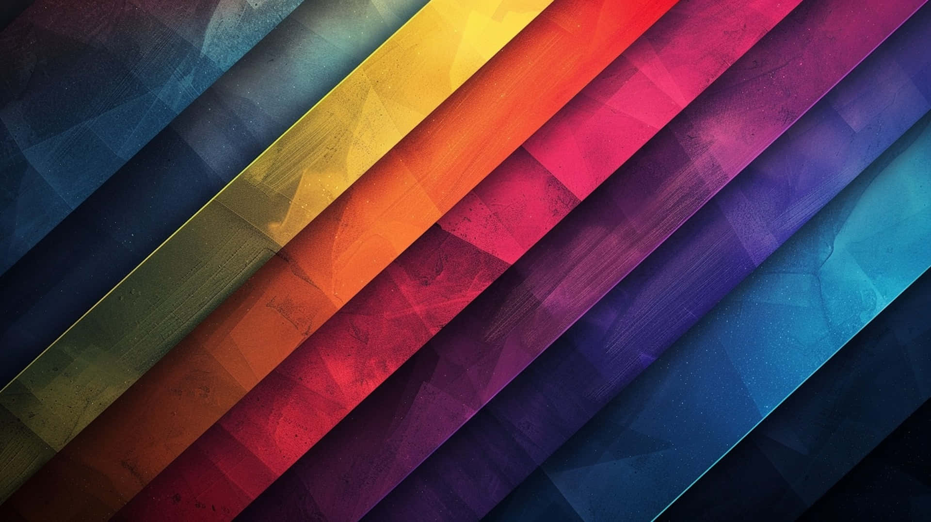 rainbow stripes, diagonal, textured geometric facets, Full HD Desktop Wallpaper