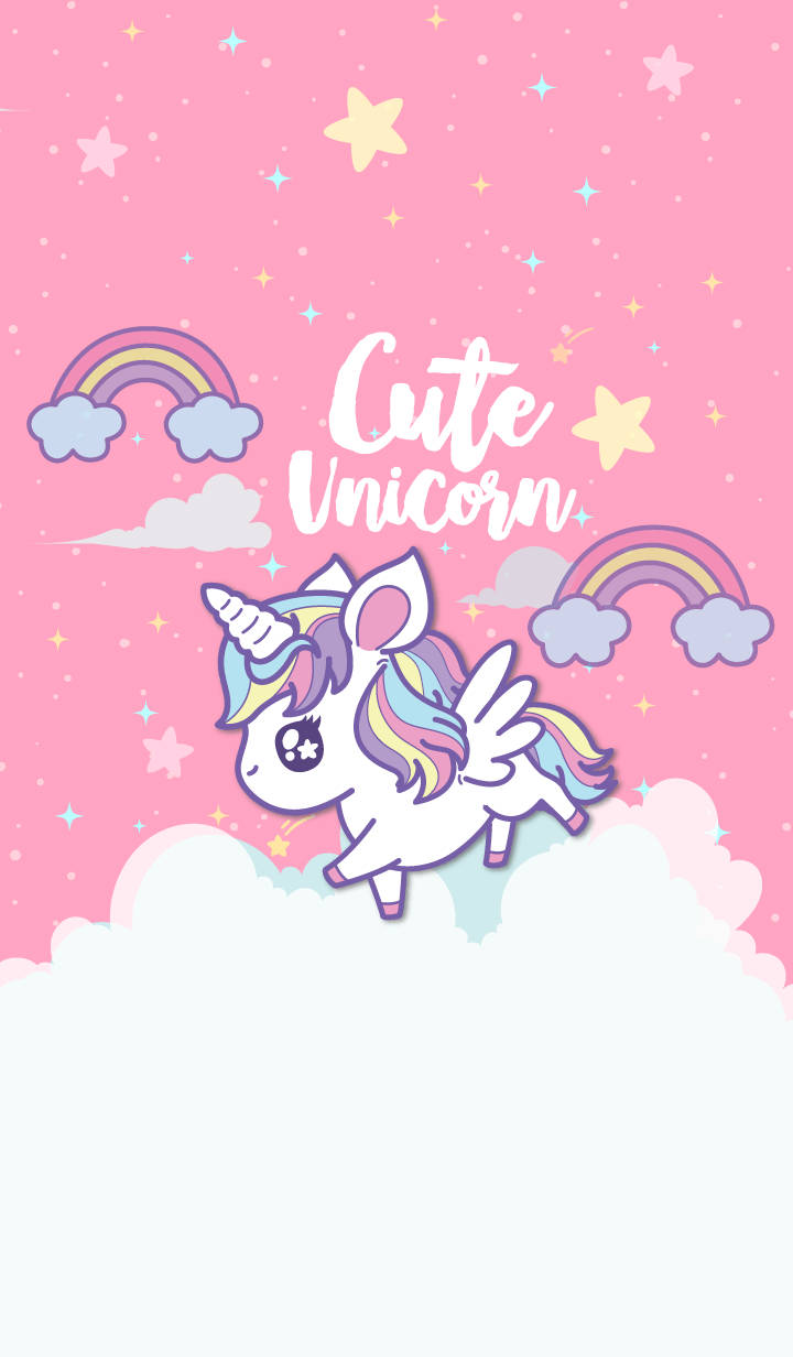 Rainbow Unicorn, rainbow mane, wings, SD Phone Wallpaper