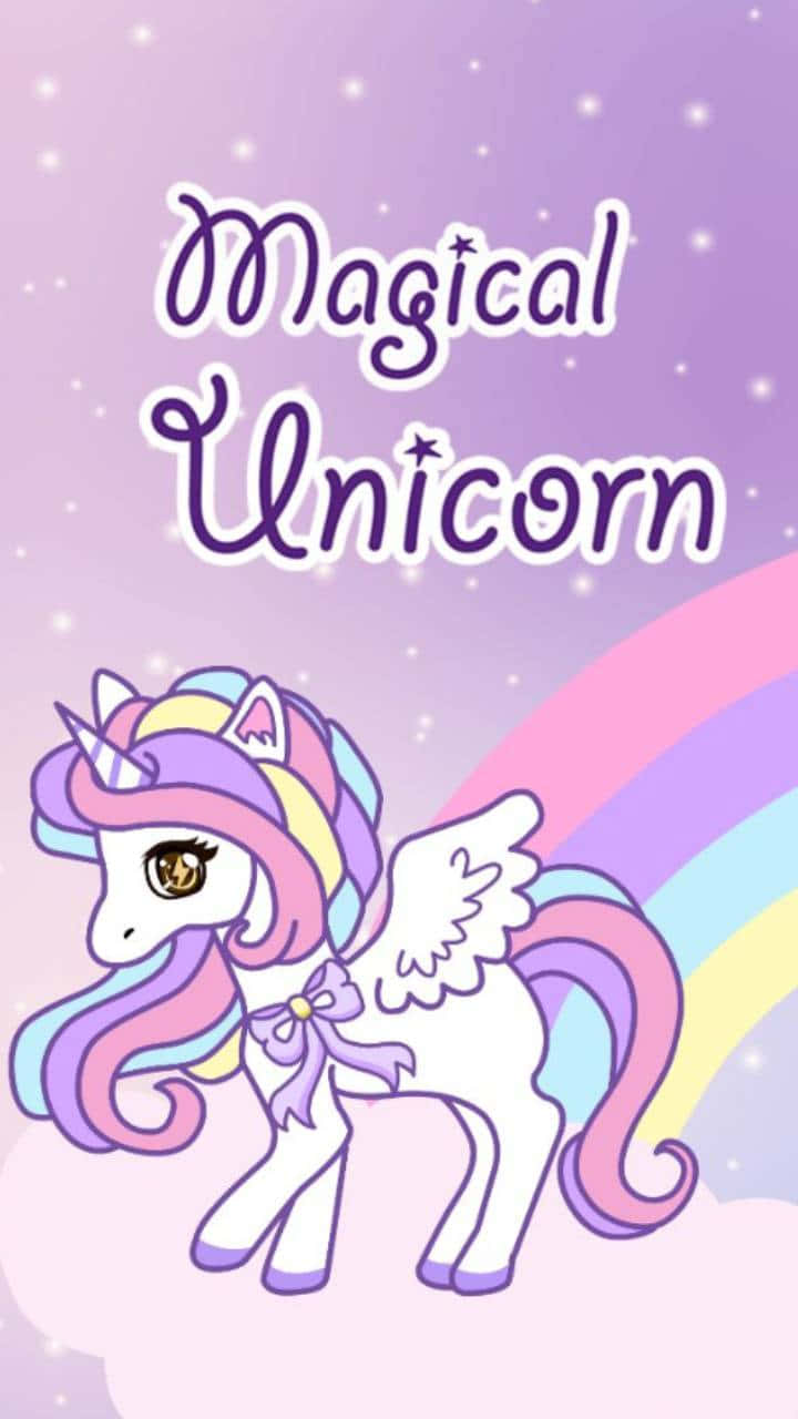 Purple Unicorn, rainbow mane, wings, HD Phone Wallpaper