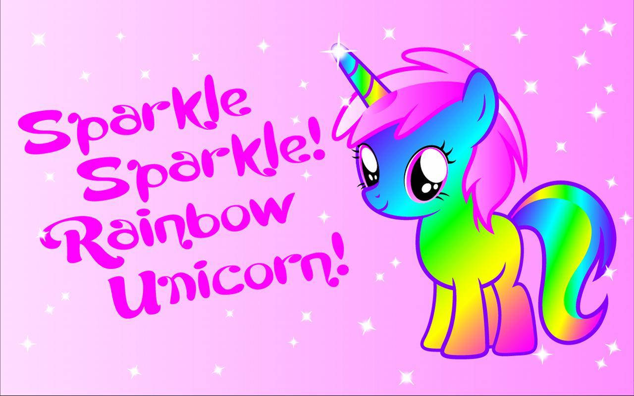 neon rainbow unicorn, rainbow unicorn, sparkling horn, HD Desktop Wallpaper