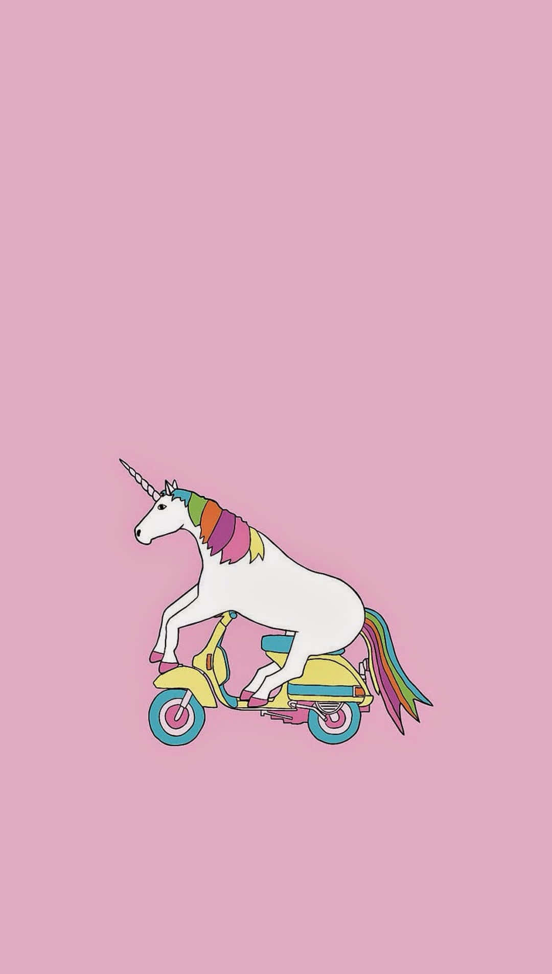 cute unicorn, rainbow mane, rainbow tail, HD Phone Wallpaper