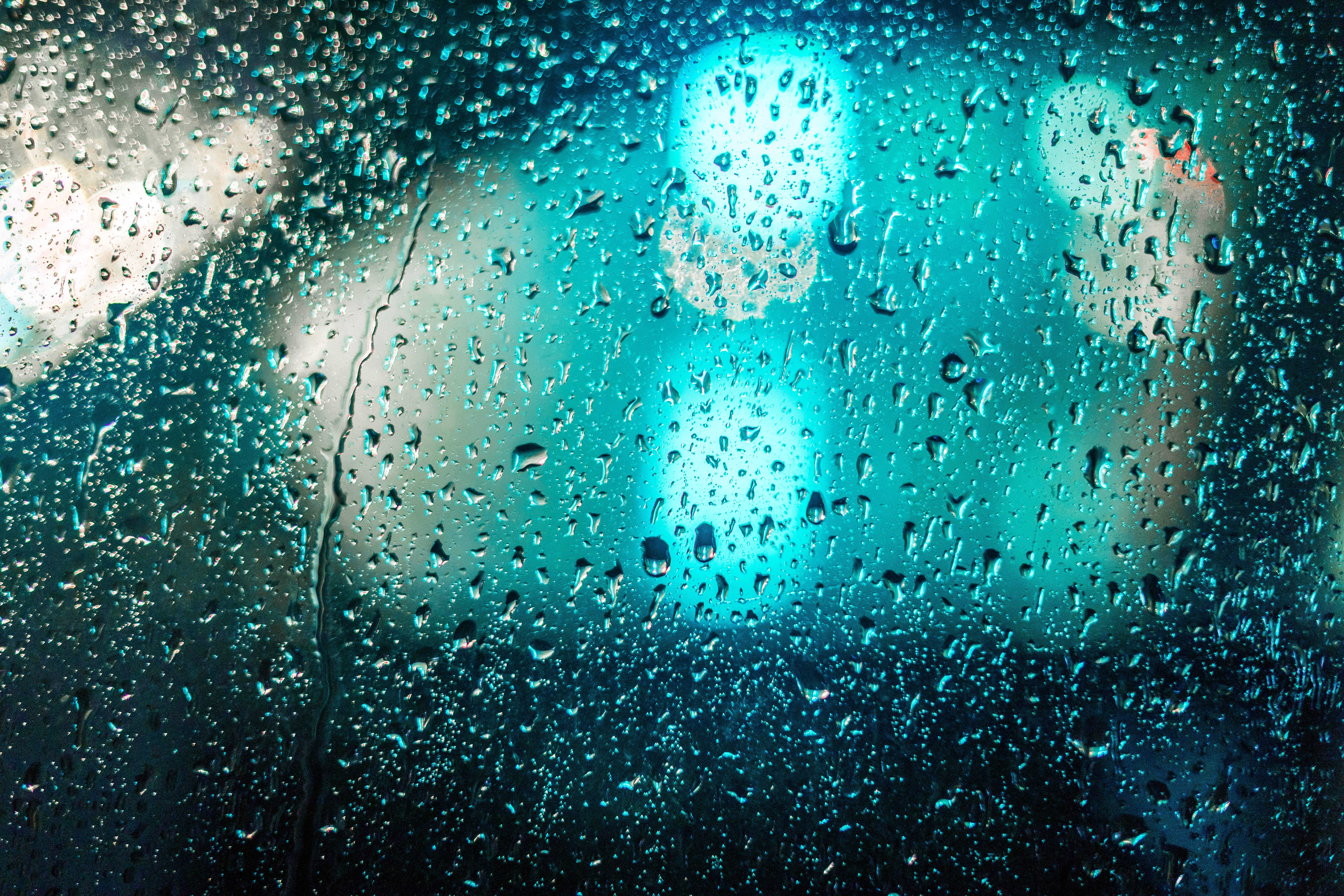 Raindrops, desktop computer, window, 5K Desktop Wallpaper