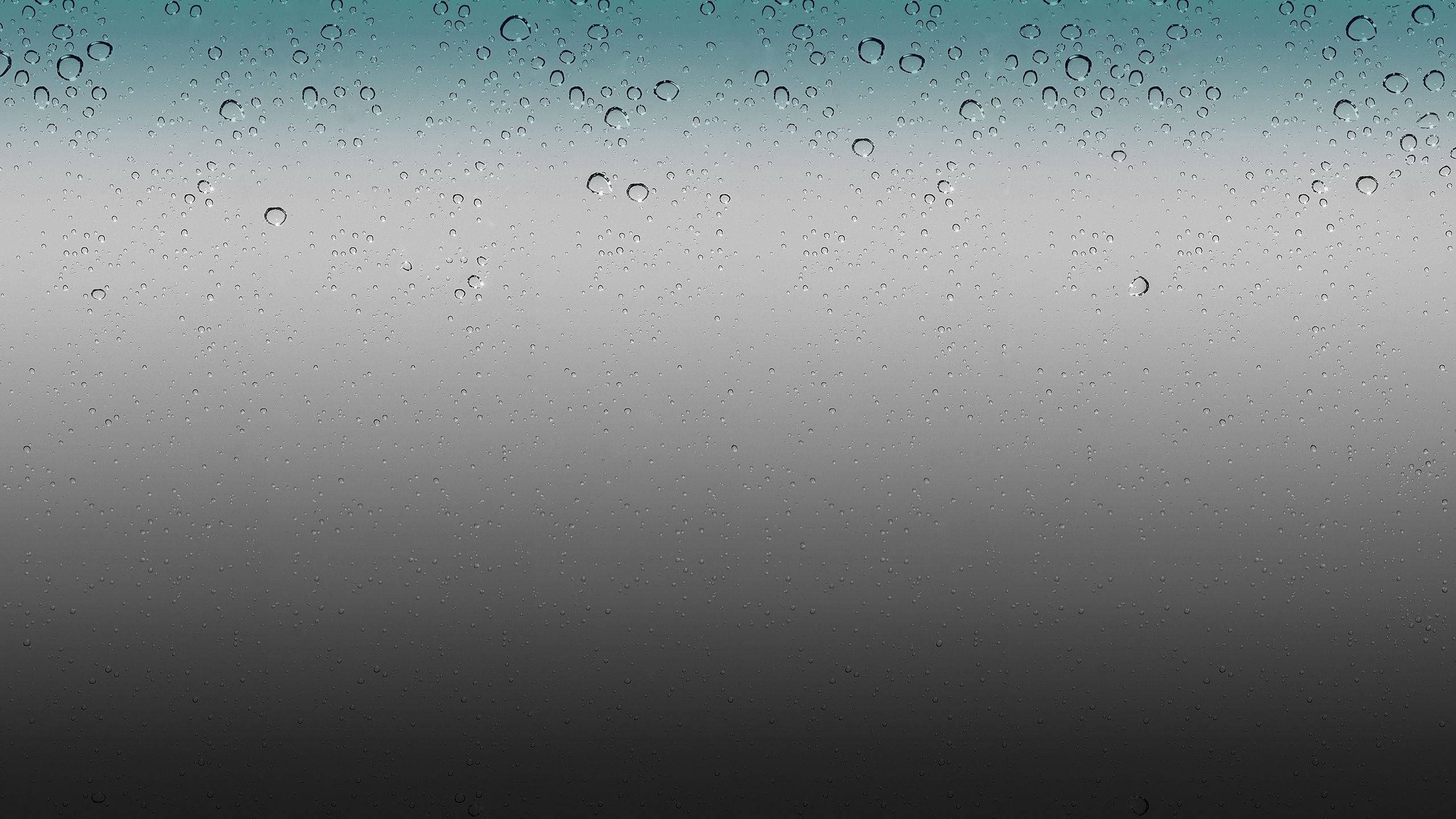 blue and white color gradient, teal to charcoal gray gradient, raindrops, 2K Desktop Wallpaper