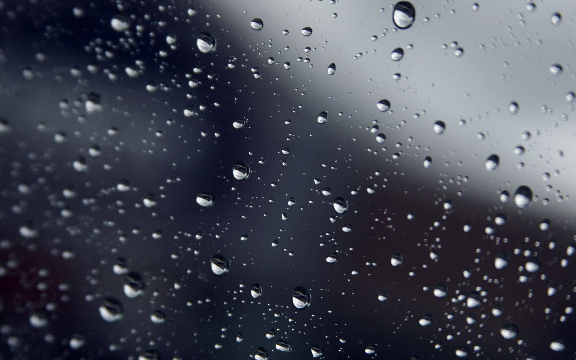 sparse raindrops, smooth glass surface, muted gray background, Full HD Desktop Wallpaper