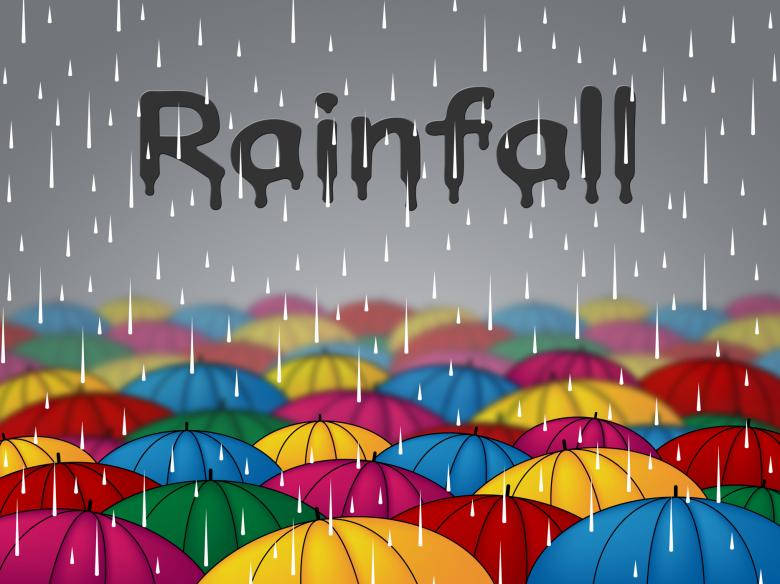 Raining On Umbrellas, multicolored umbrellas, Rainfall, SD Desktop Wallpaper