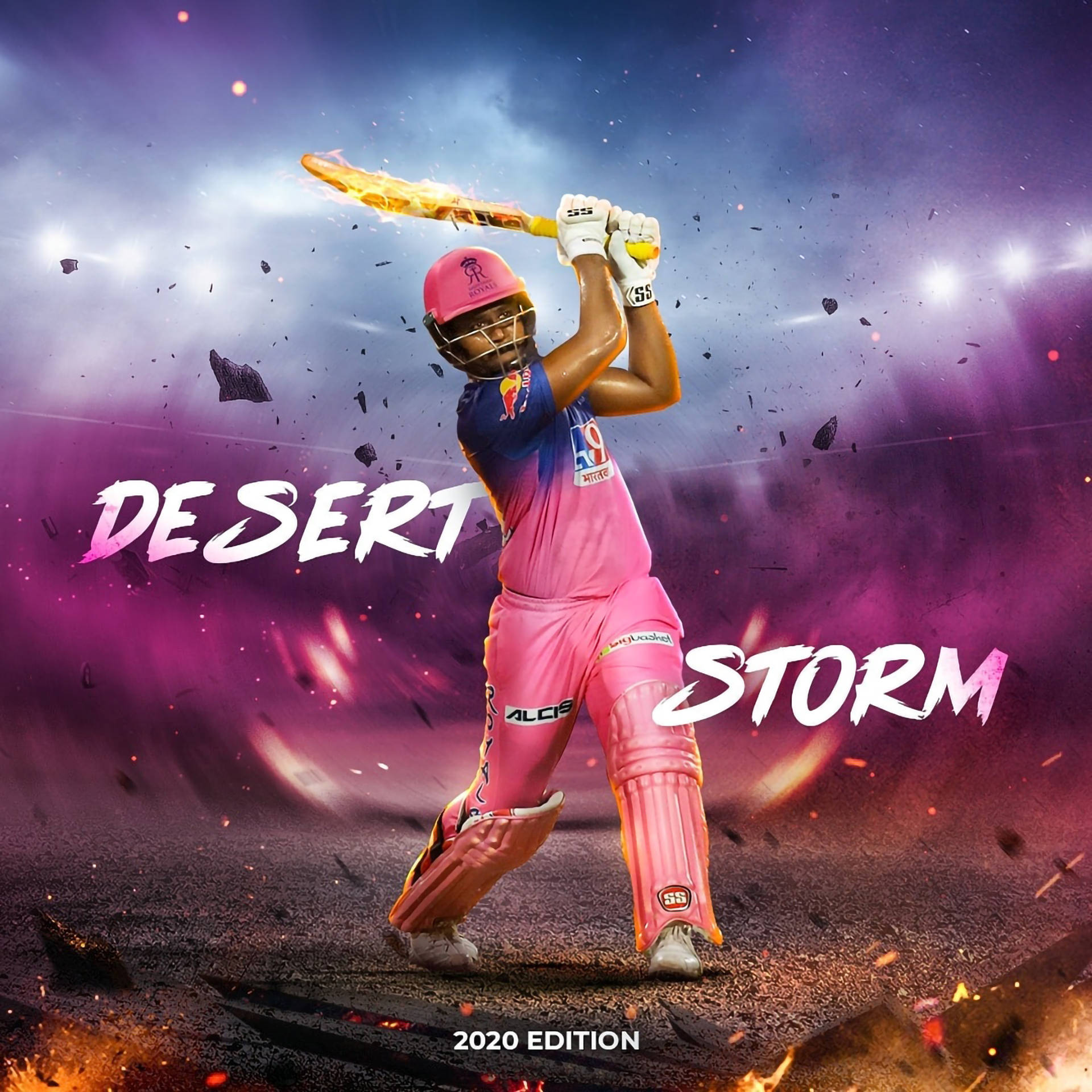 Rajasthan Royals, Desert Storm, pink uniform, Full HD Desktop Wallpaper