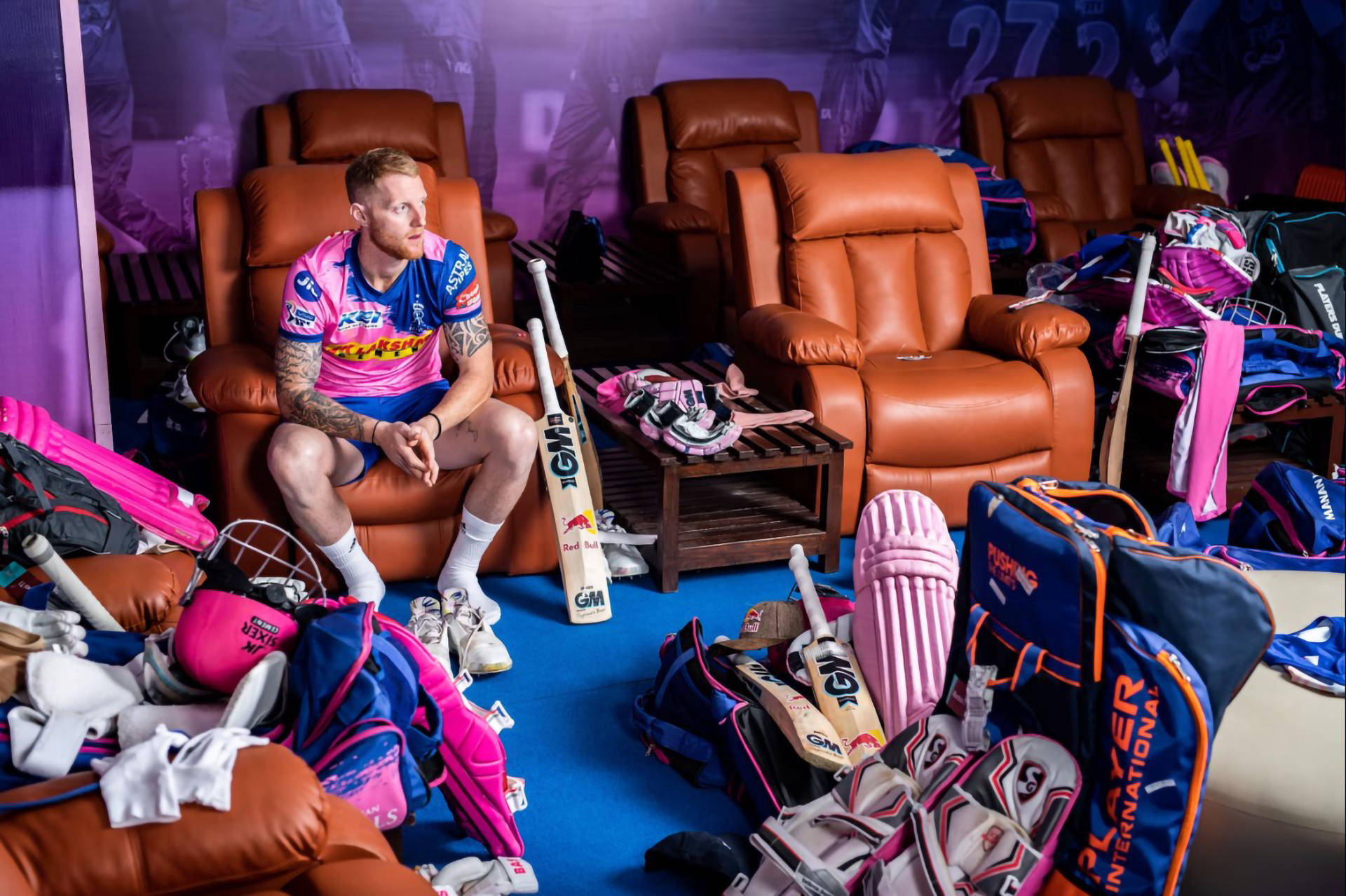 Rajasthan Royals, changing room, leather chair, Full HD Desktop Wallpaper
