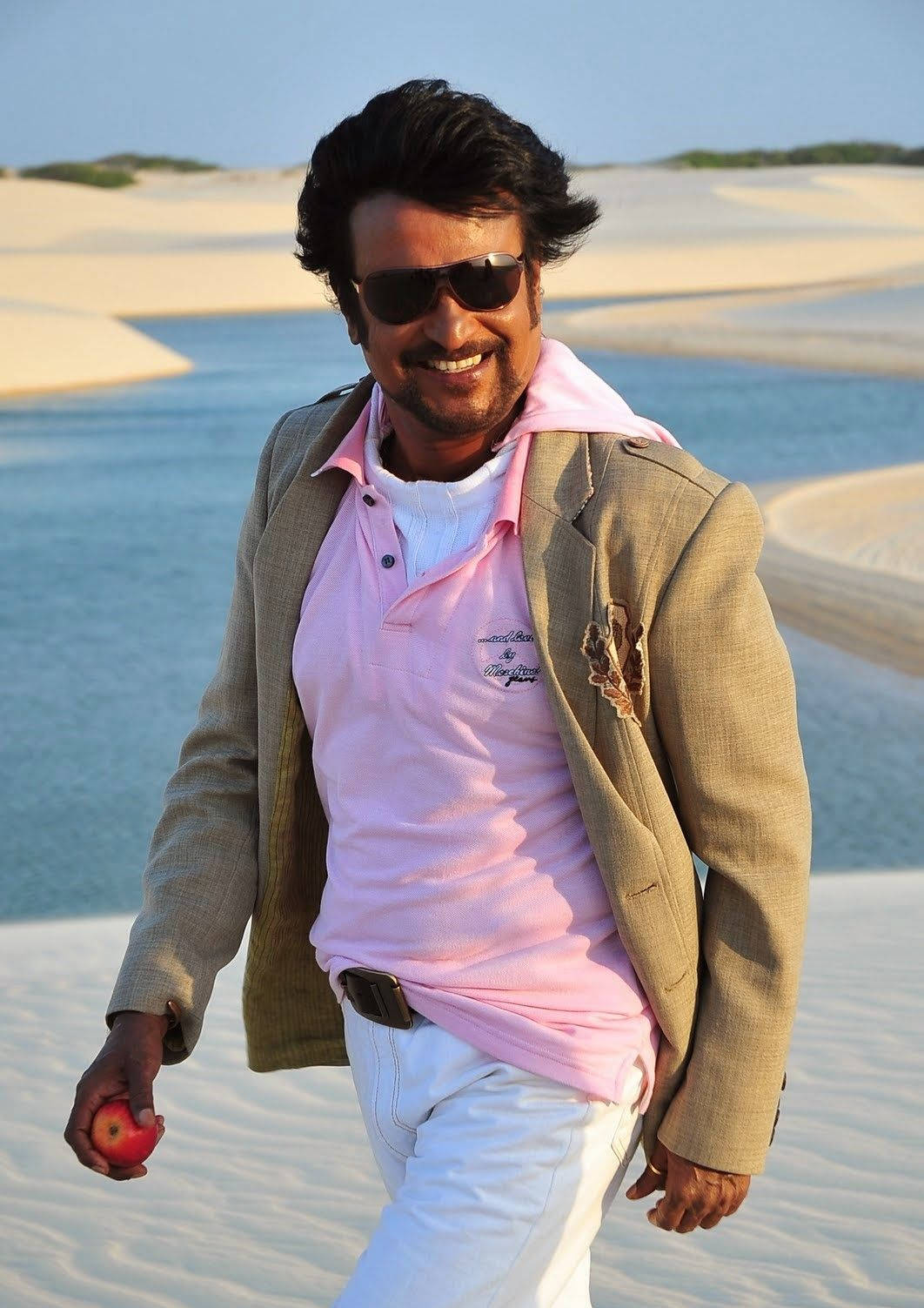 Rajinikanth, sand dunes, desert oasis, HD Phone Wallpaper