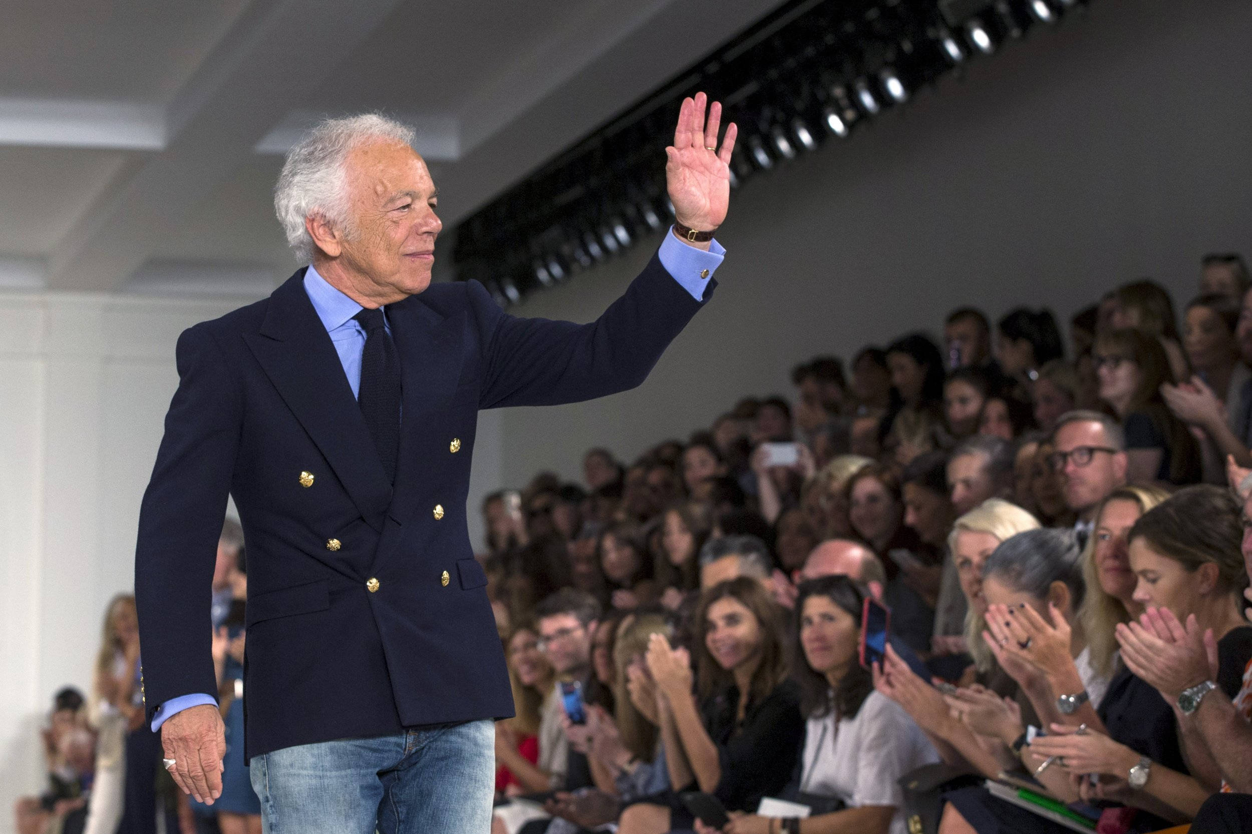 Ralph Lauren Corporation, navy double-breasted jacket, fashion show, Full HD Desktop Wallpaper