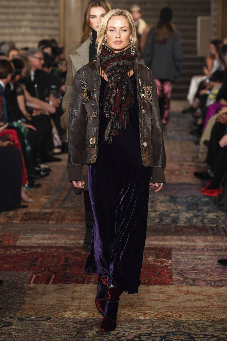 Ralph Lauren Corporation, dark velvet gown, embellished leather jacket, HD Phone Wallpaper
