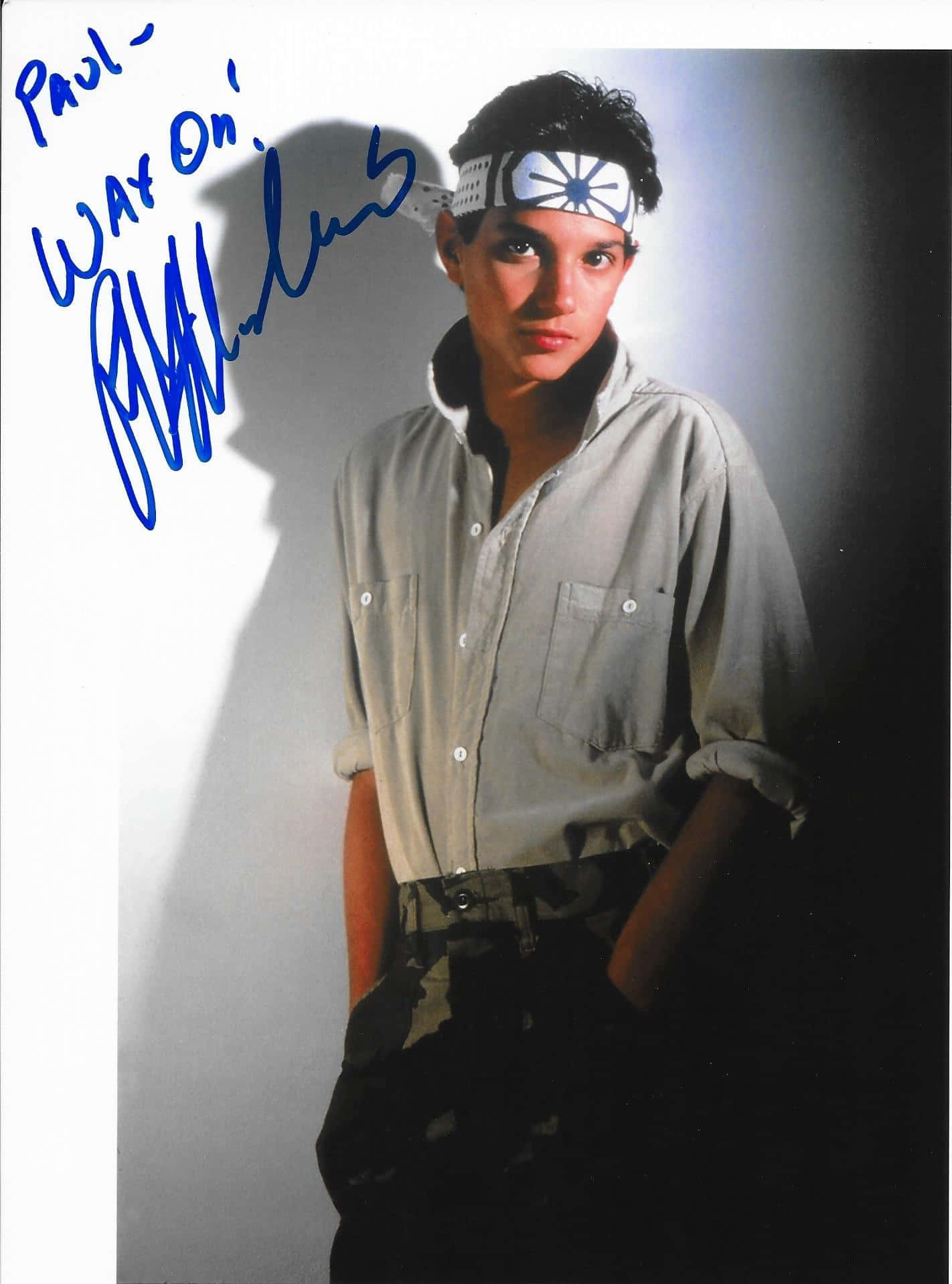 Ralph Macchio, light shirt, headband, HD Phone Wallpaper