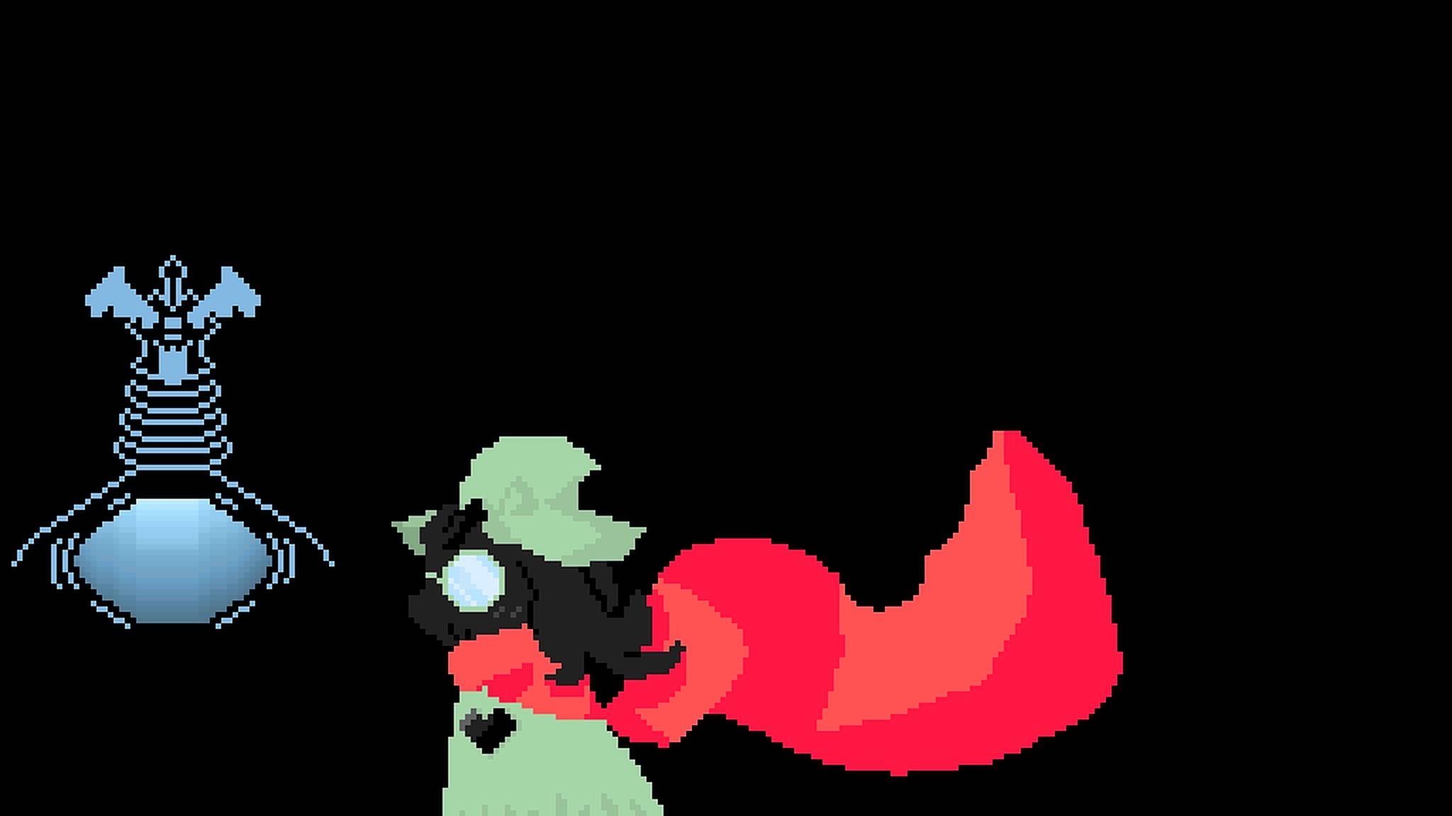 Ralsei, red cape, green hat, Full HD Desktop Wallpaper