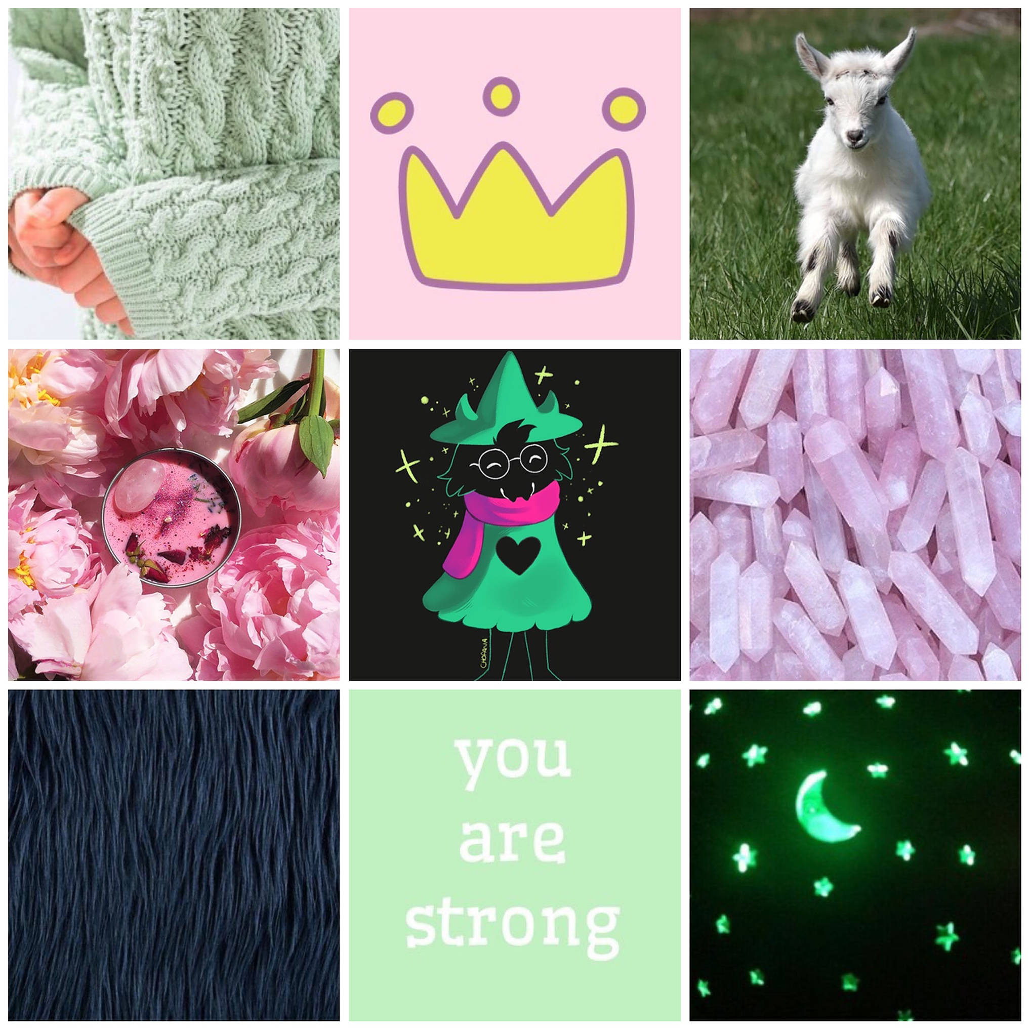 Ralsei, pink peonies, glowing witch, Full HD Desktop Wallpaper