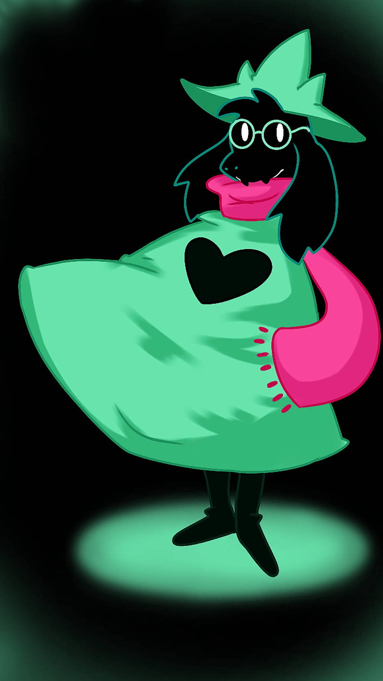 Ralsei, fluffy dress, green dress, Full HD Phone Wallpaper