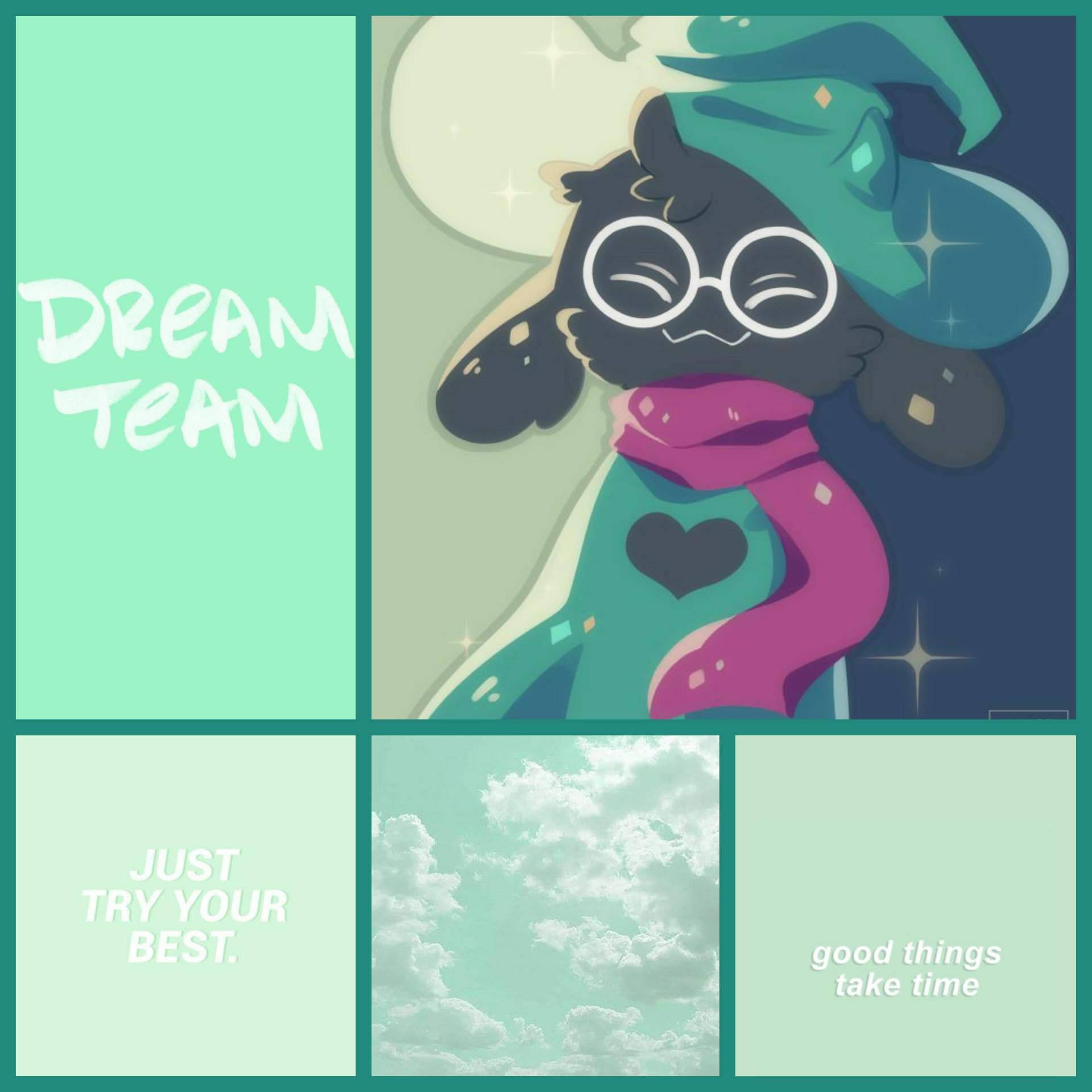 Ralsei, wizard hat, glasses, Full HD Desktop Wallpaper