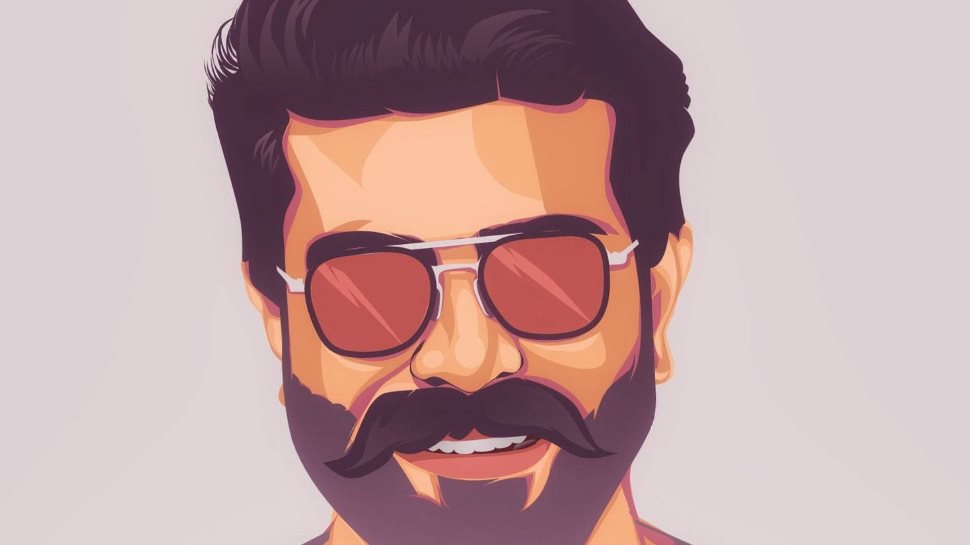 Ram Charan, HD Smile Vector Art, thick mustache, Full HD Desktop Wallpaper