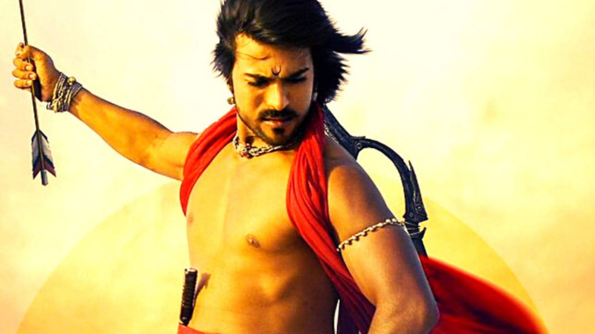 Ram Charan, red sash, arrow, Full HD Desktop Wallpaper
