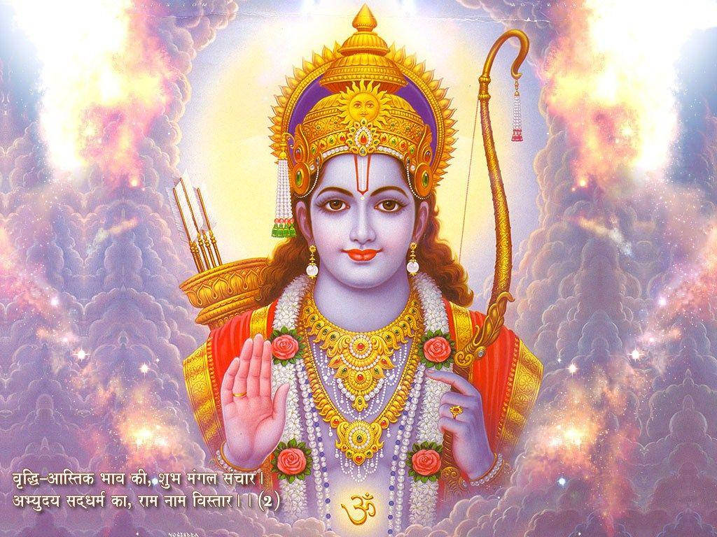 Ram Ji, golden crown, jewelry, SD Desktop Wallpaper