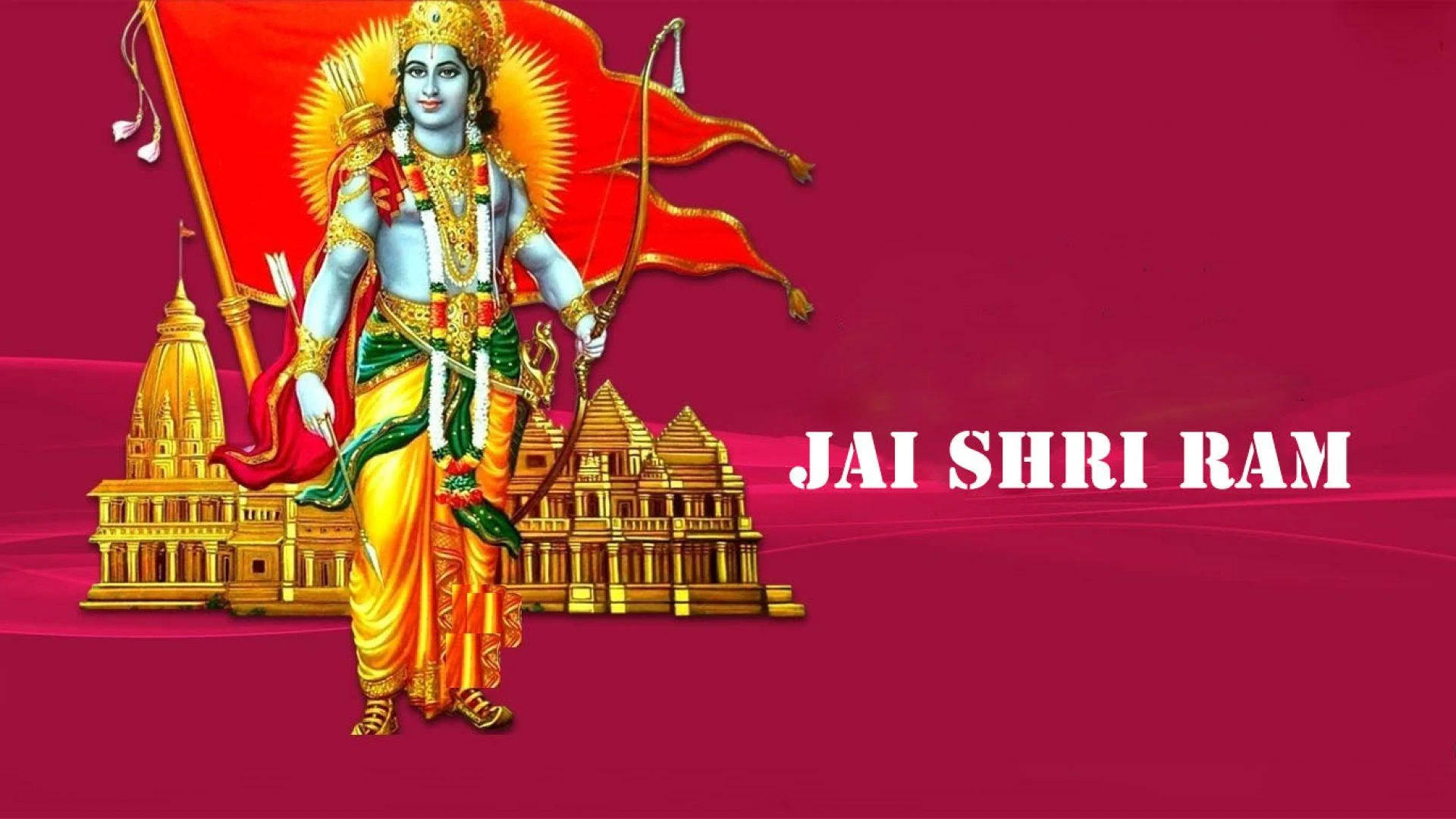 Ram Ji, golden palace, golden crown, Full HD Desktop Wallpaper