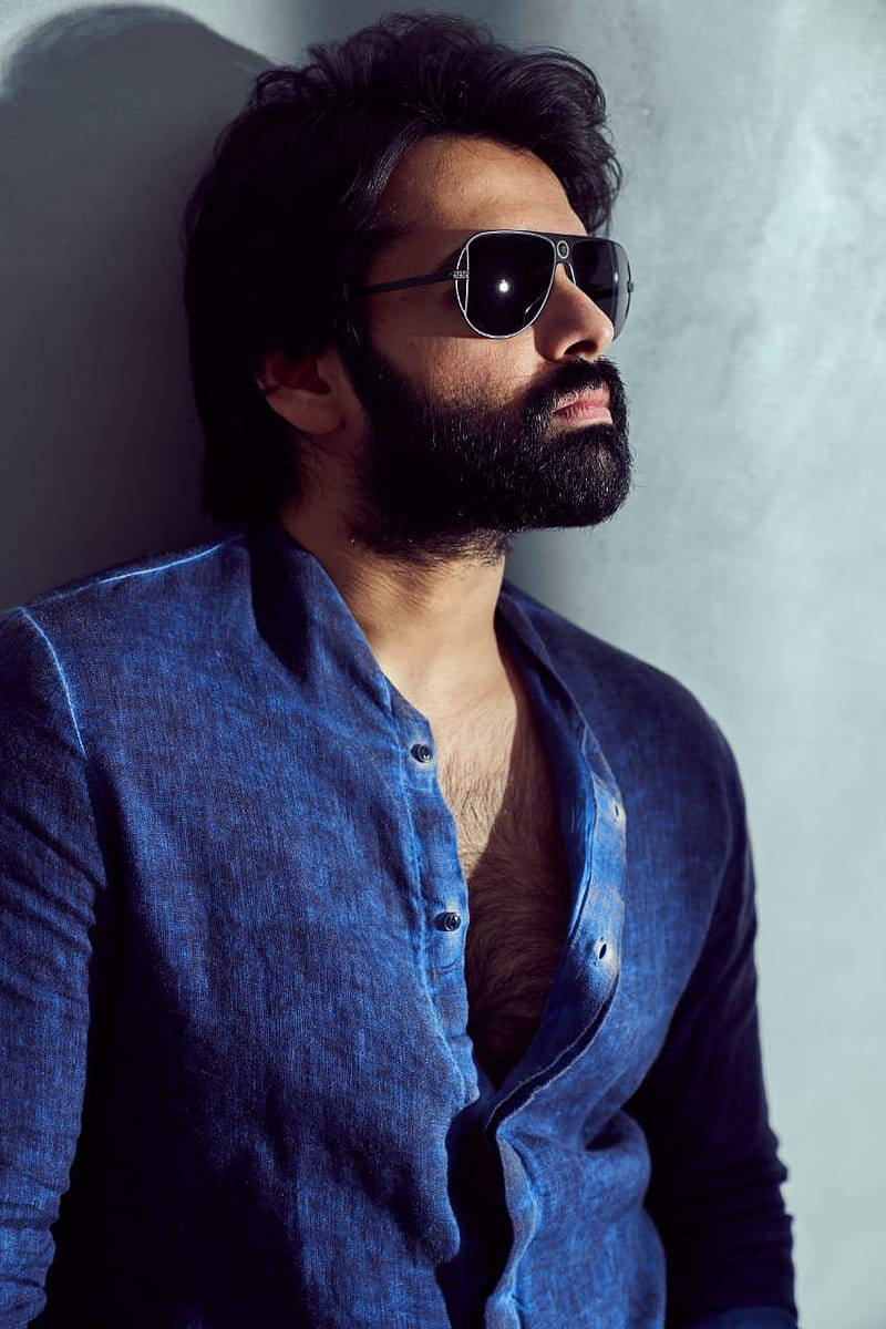 Ram Pothineni, bearded, sunglasses, SD Phone Wallpaper