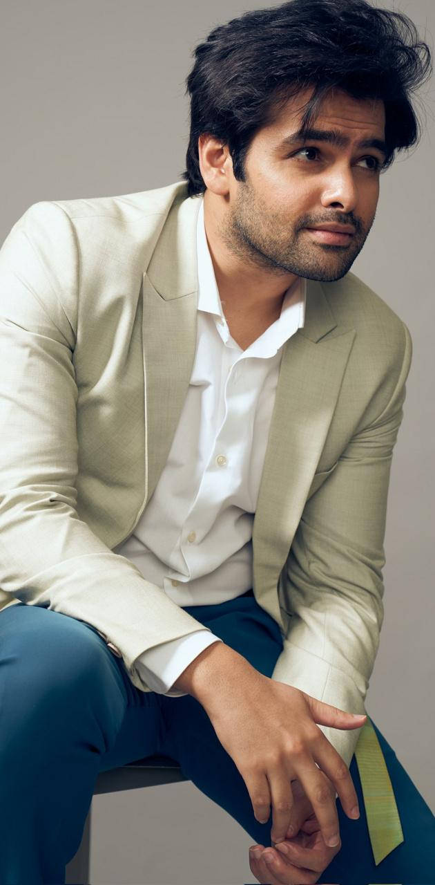 Ram Pothineni, beige blazer, white shirt, HD Phone Wallpaper