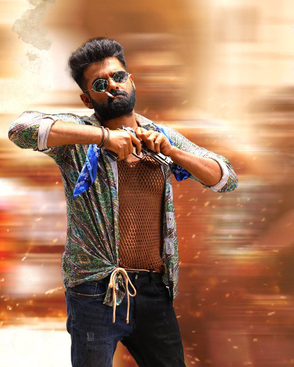 Ram Pothineni, bearded man, sunglasses, HD Phone Wallpaper
