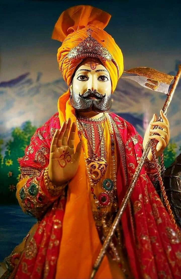 Ramapir, red robe, ornate red and orange robes, SD Phone Wallpaper