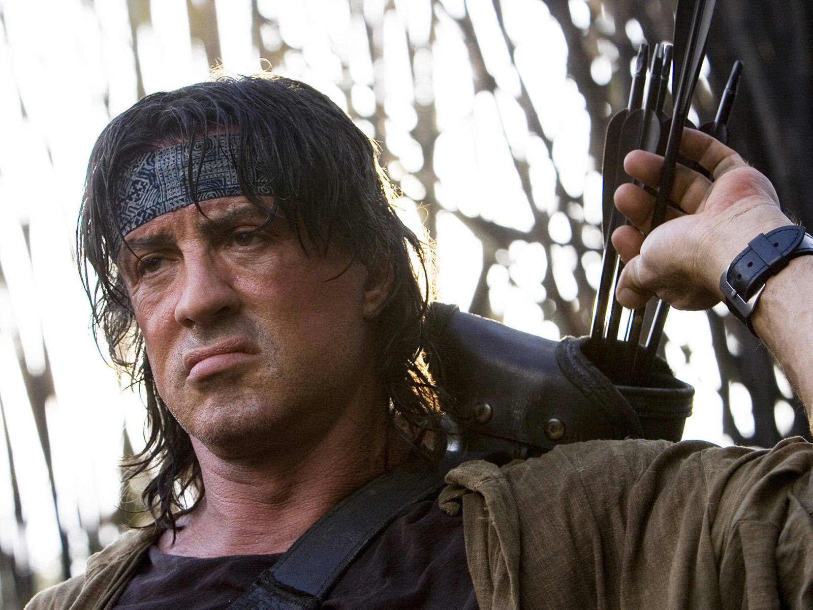 Rambo, bandana, arrows, HD Desktop Wallpaper
