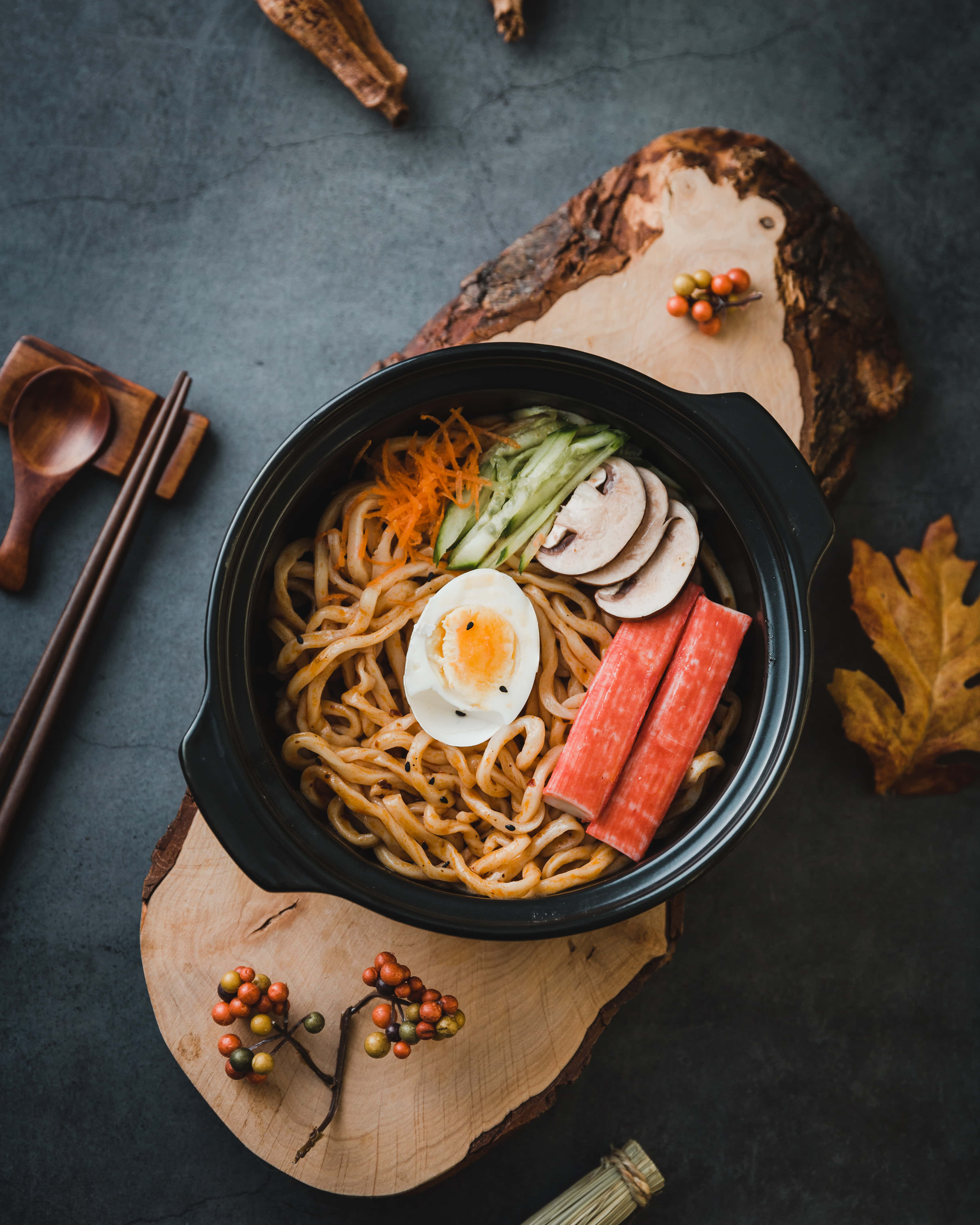 dry ramen, steaming bowl of ramen, soft-boiled egg, 4K Phone Wallpaper