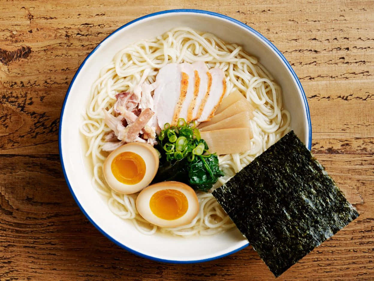 ramen, nori, soft-boiled eggs, SD Desktop Wallpaper