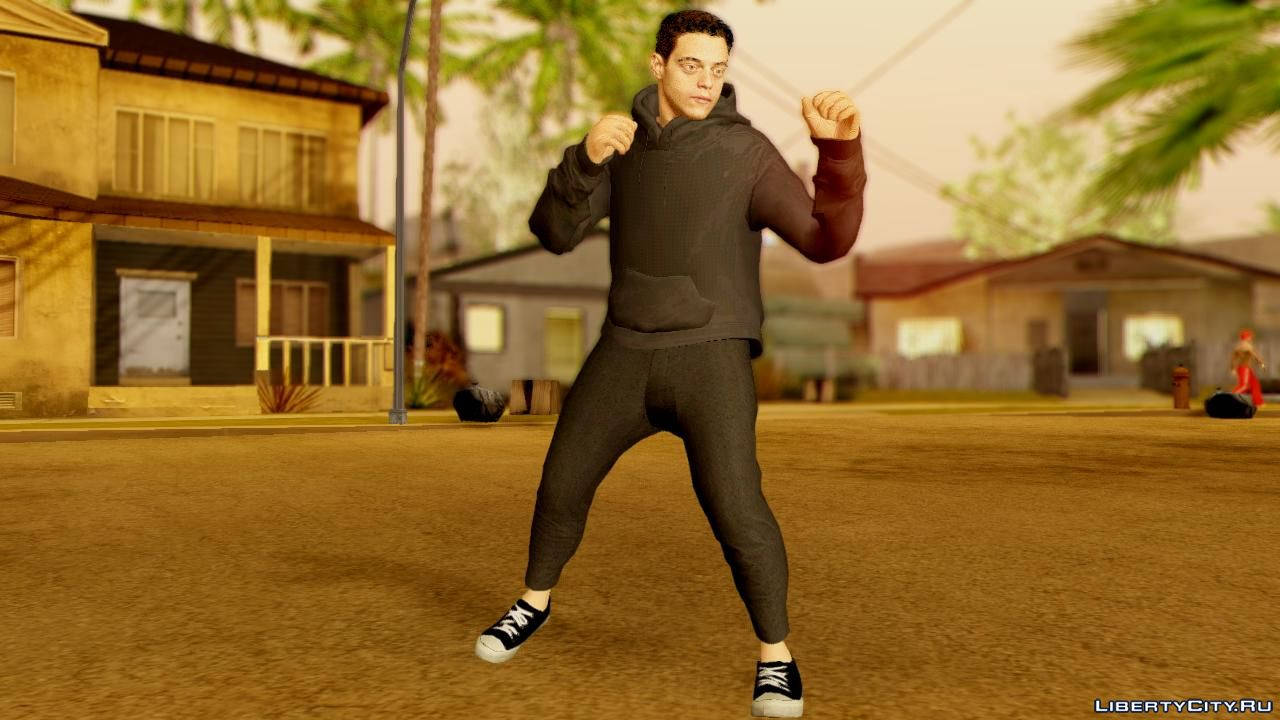 Rami Malek, black hoodie, pants, HD Desktop Wallpaper