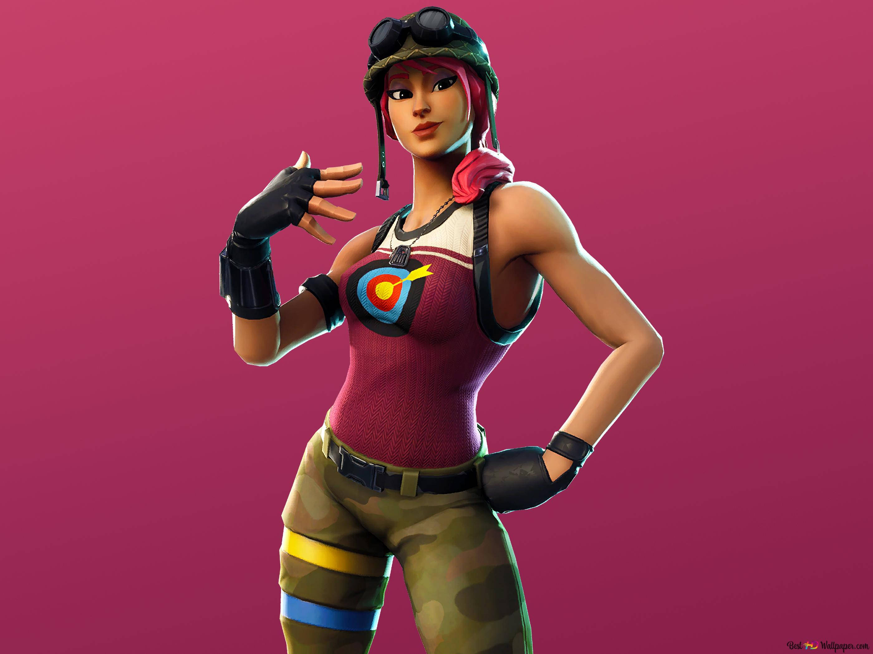 Fortnite, Ramirez, pink hair, 2K Desktop Wallpaper