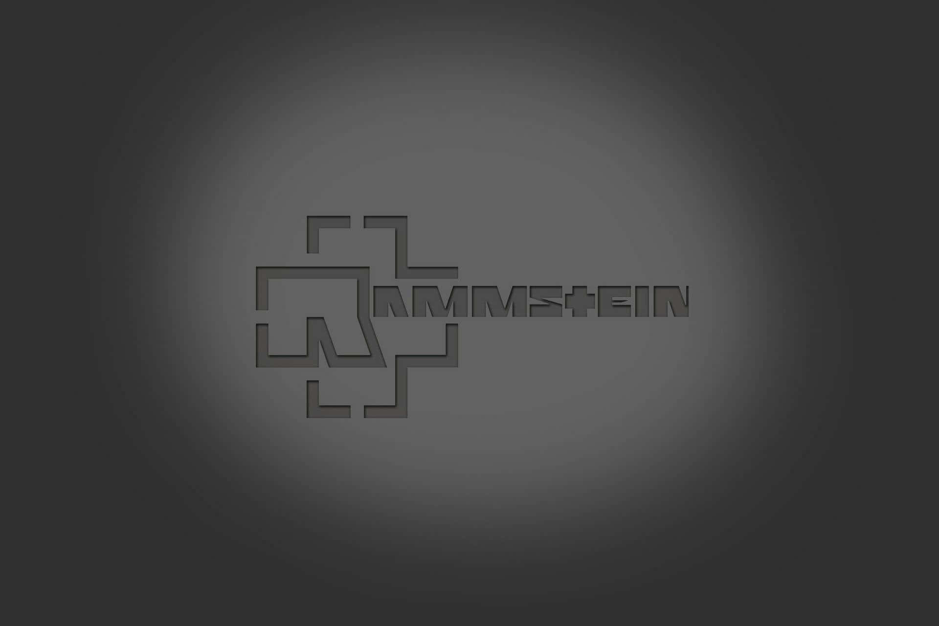 Rammstein, logo, dark gray gradient, Full HD Desktop Wallpaper