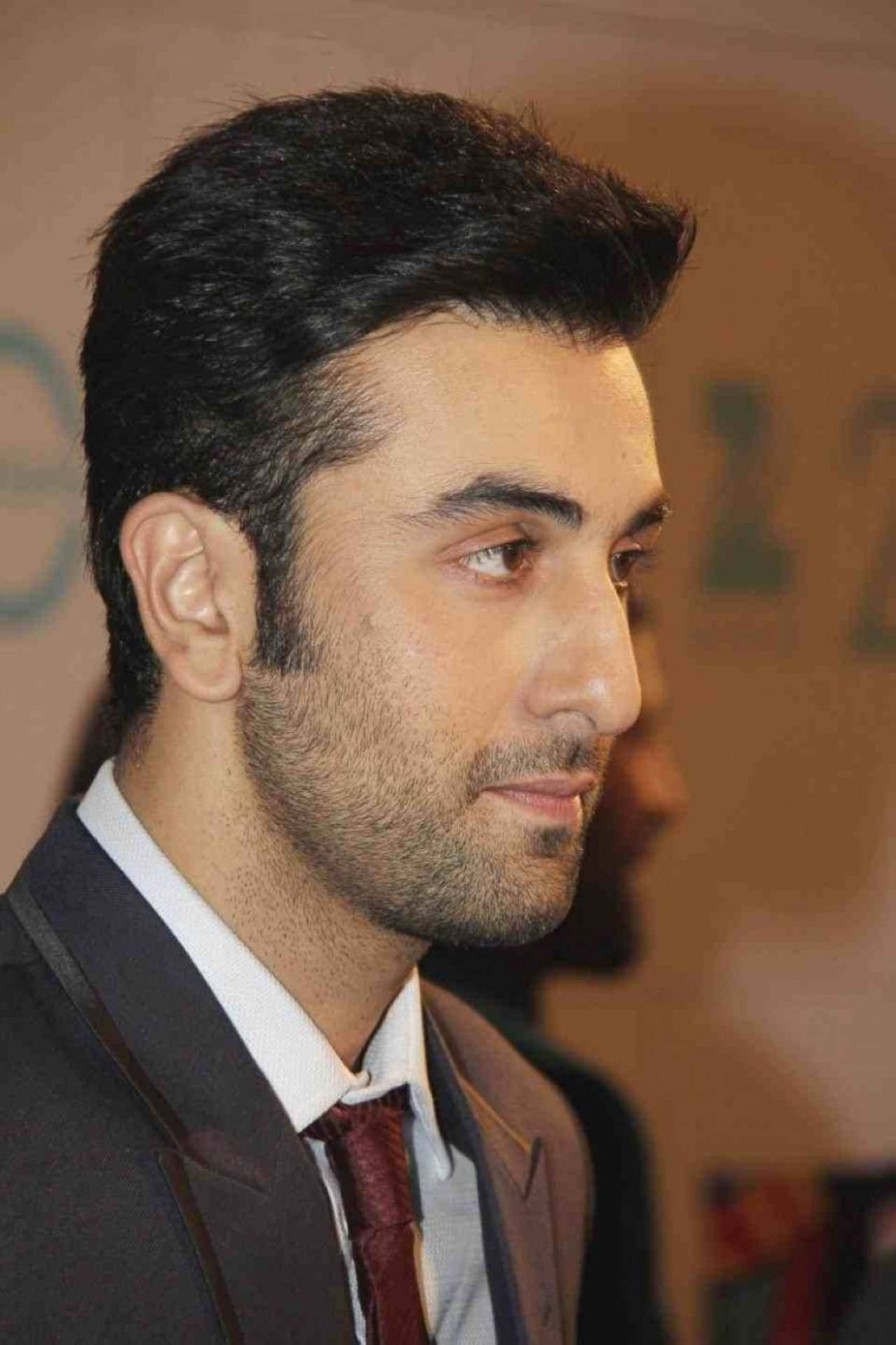 Ranbir Kapoor, dark suit, red tie, Full HD Phone Wallpaper