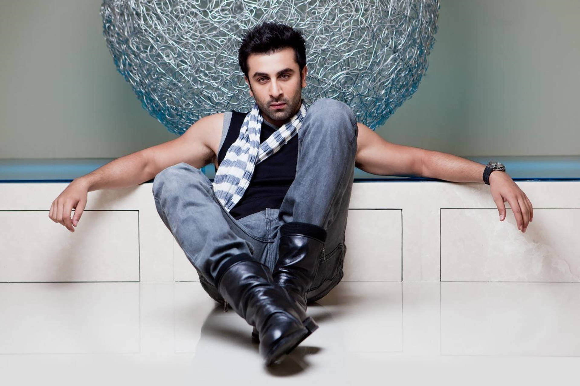 Ranbir Kapoor, boots, jeans, Full HD Desktop Wallpaper
