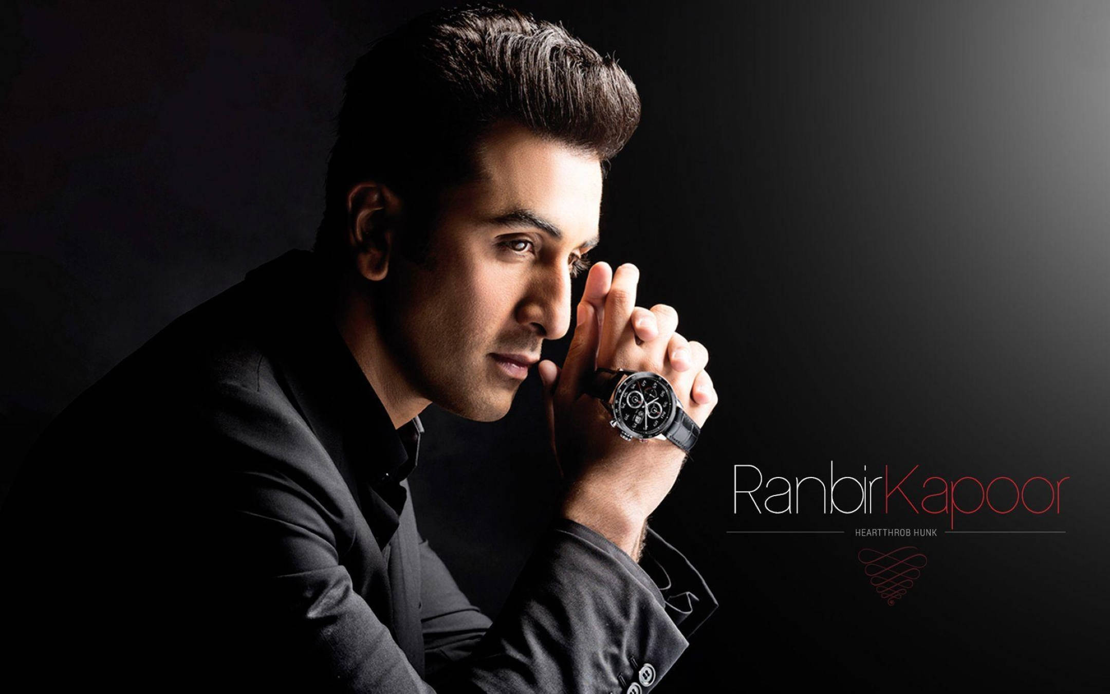 Ranbir Kapoor, black suit, watch, Full HD Desktop Wallpaper