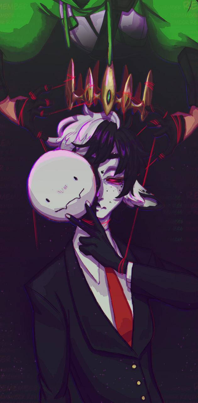 Ranboo, suit, white mask, HD Phone Wallpaper
