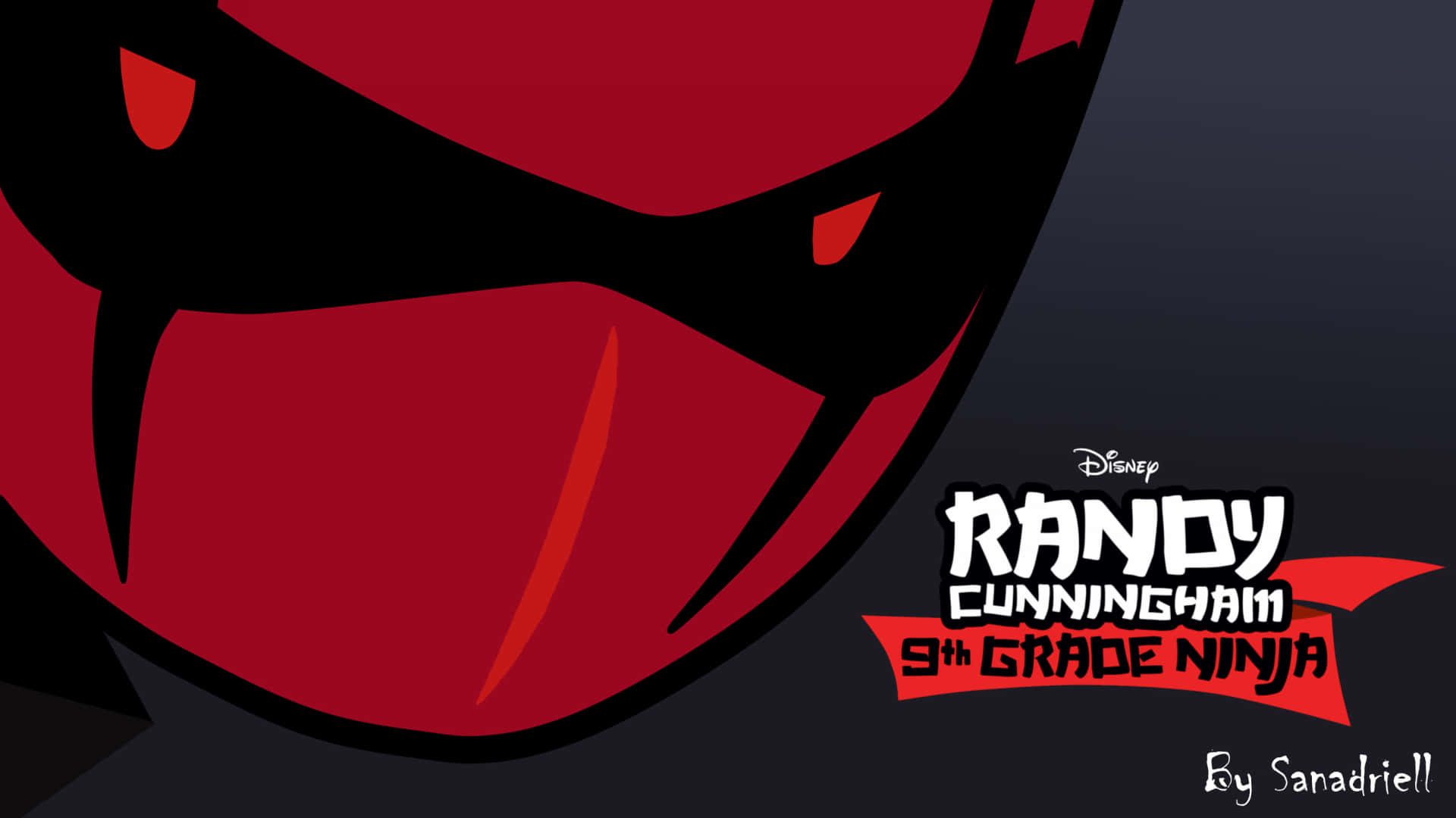 Randy Cunningham 9th Grade Ninja, red ninja mask, glowing eyes, Full HD Desktop Wallpaper