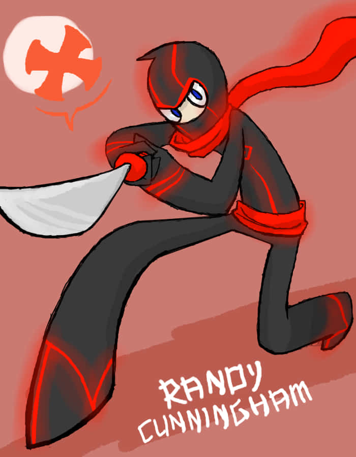 Randy Cunningham 9th Grade Ninja, black and red gear, ninja, SD Phone Wallpaper