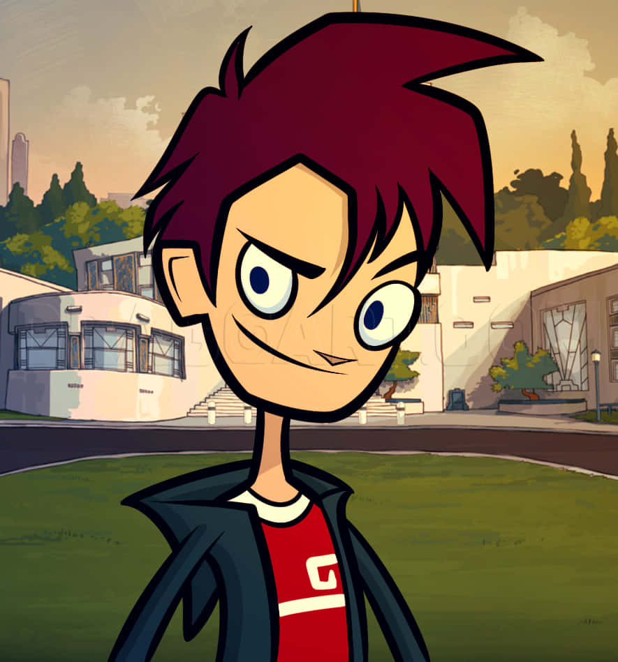 Randy Cunningham 9th Grade Ninja, spiky red hair, mischievous grin, SD Phone Wallpaper