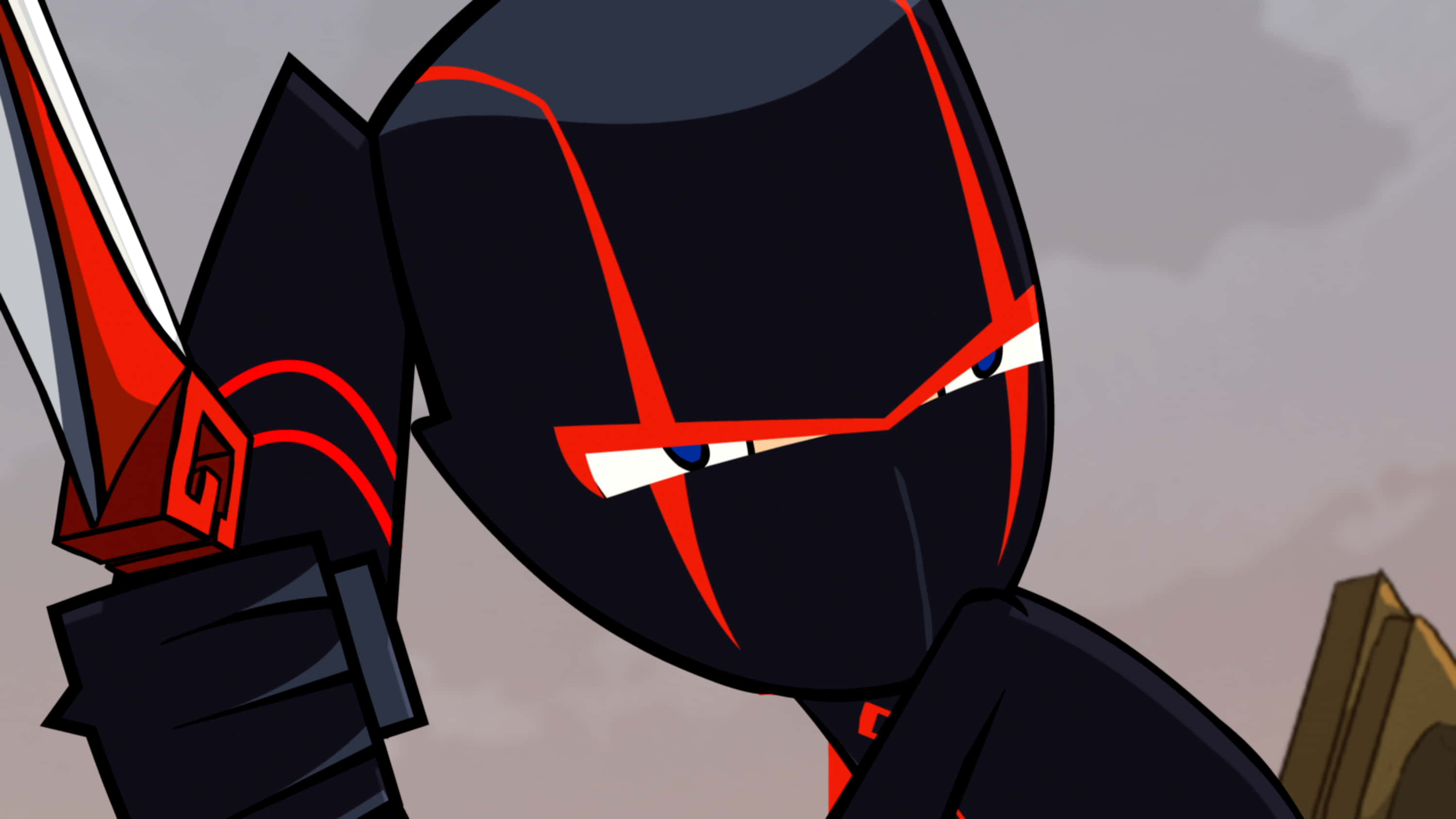 Randy Cunningham 9th Grade Ninja, costume, red accents, 2K Desktop Wallpaper