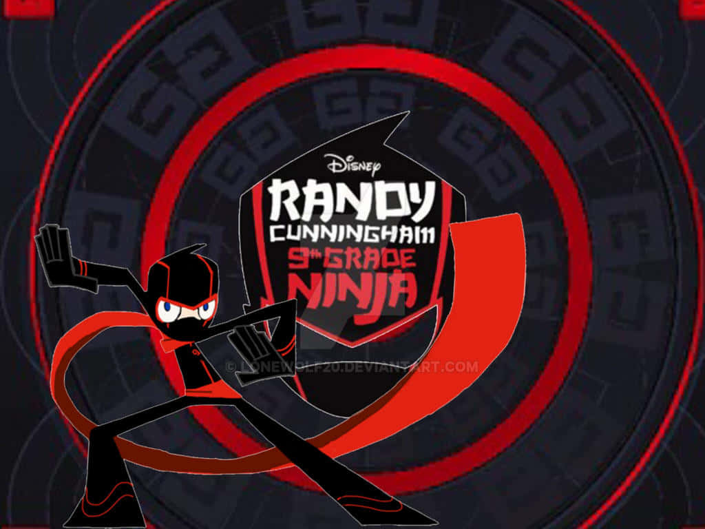 Randy Cunningham 9th Grade Ninja, black ninja character, red accents, SD Desktop Wallpaper