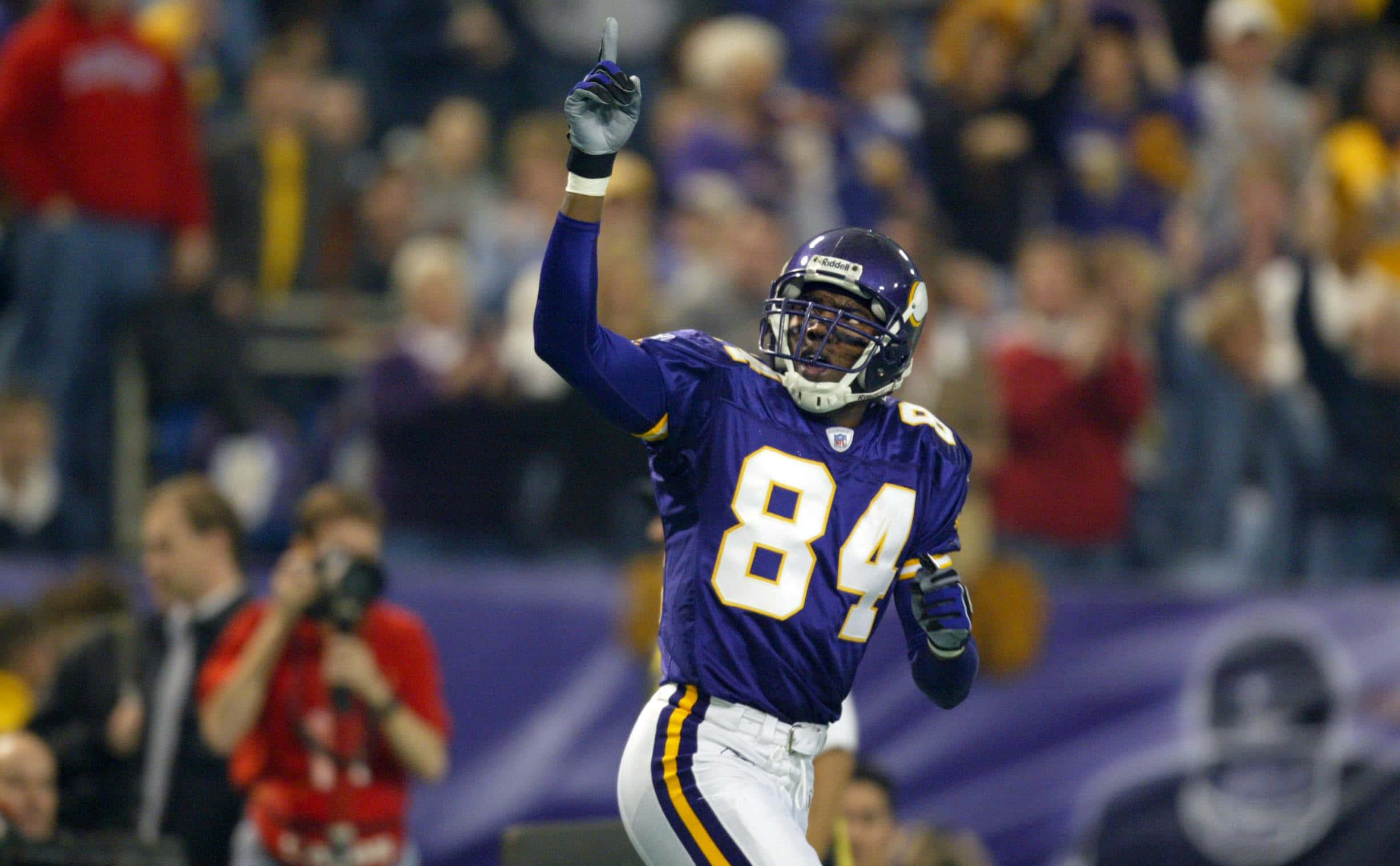Randy Moss, purple jersey, number 84, Full HD Desktop Wallpaper