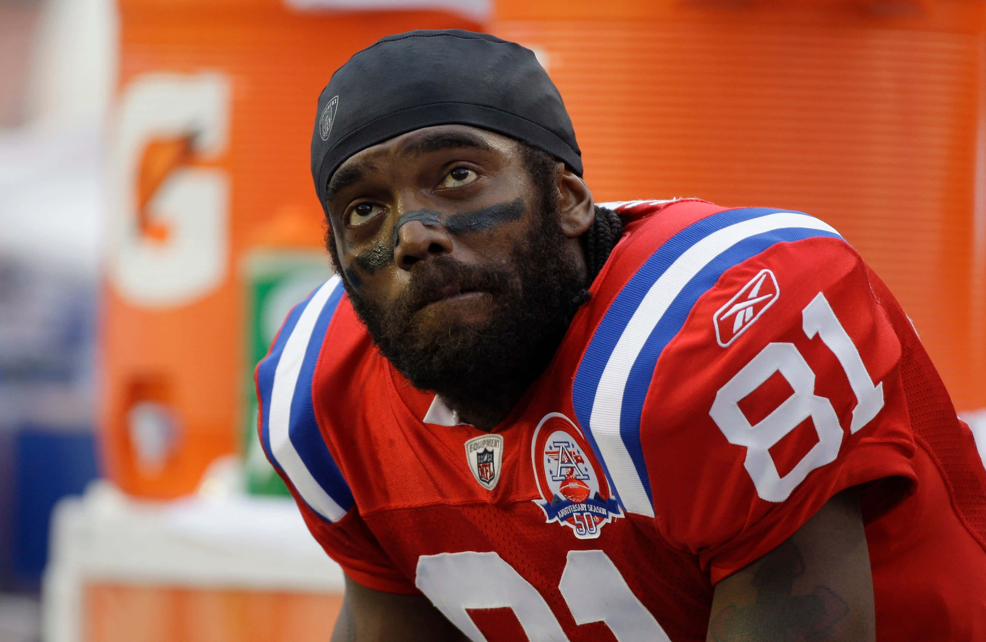 Randy Moss, 81 jersey, red jersey, 2K Desktop Wallpaper