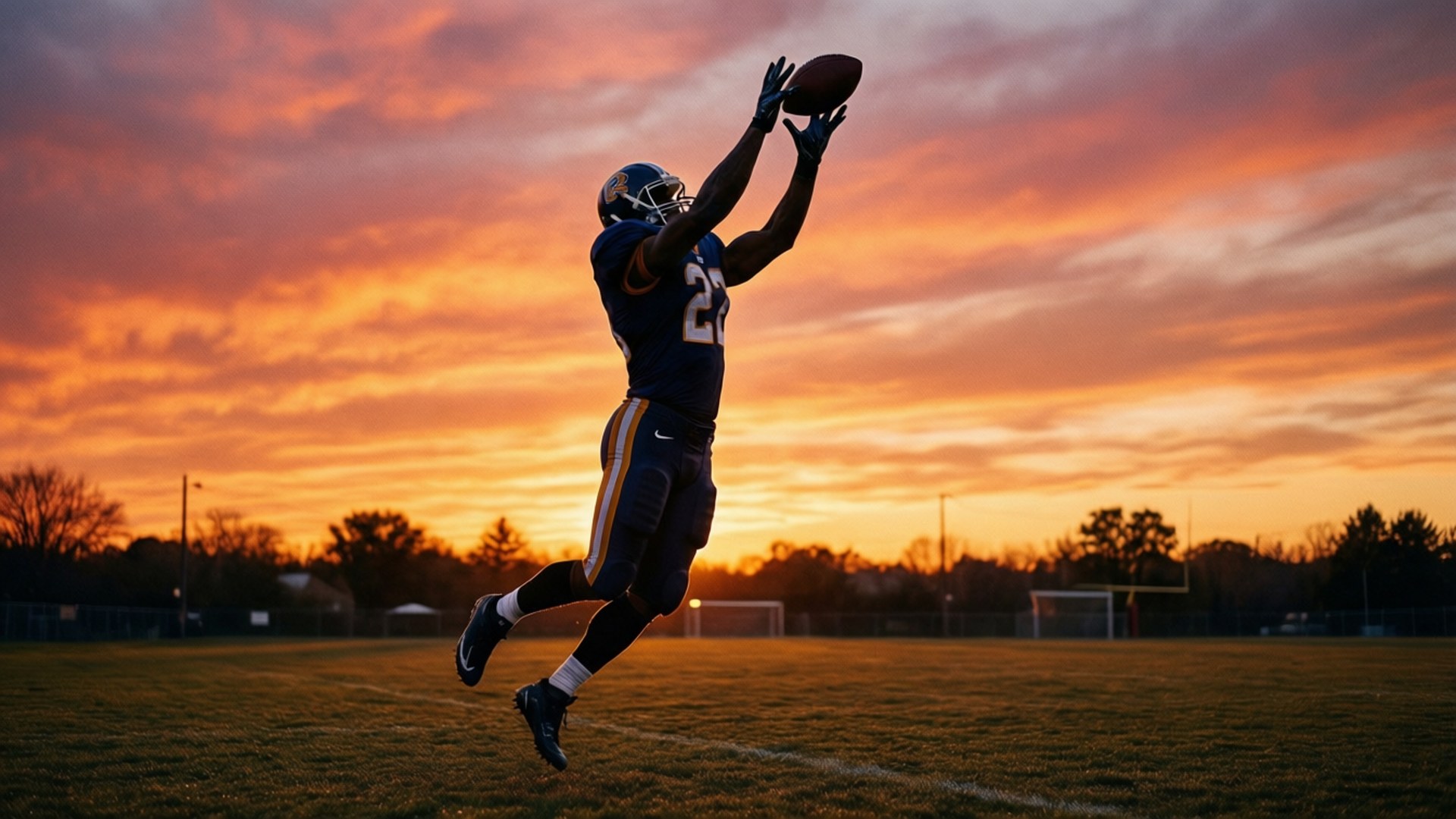 Randy Moss, sunset, silhouette, Full HD Desktop Wallpaper