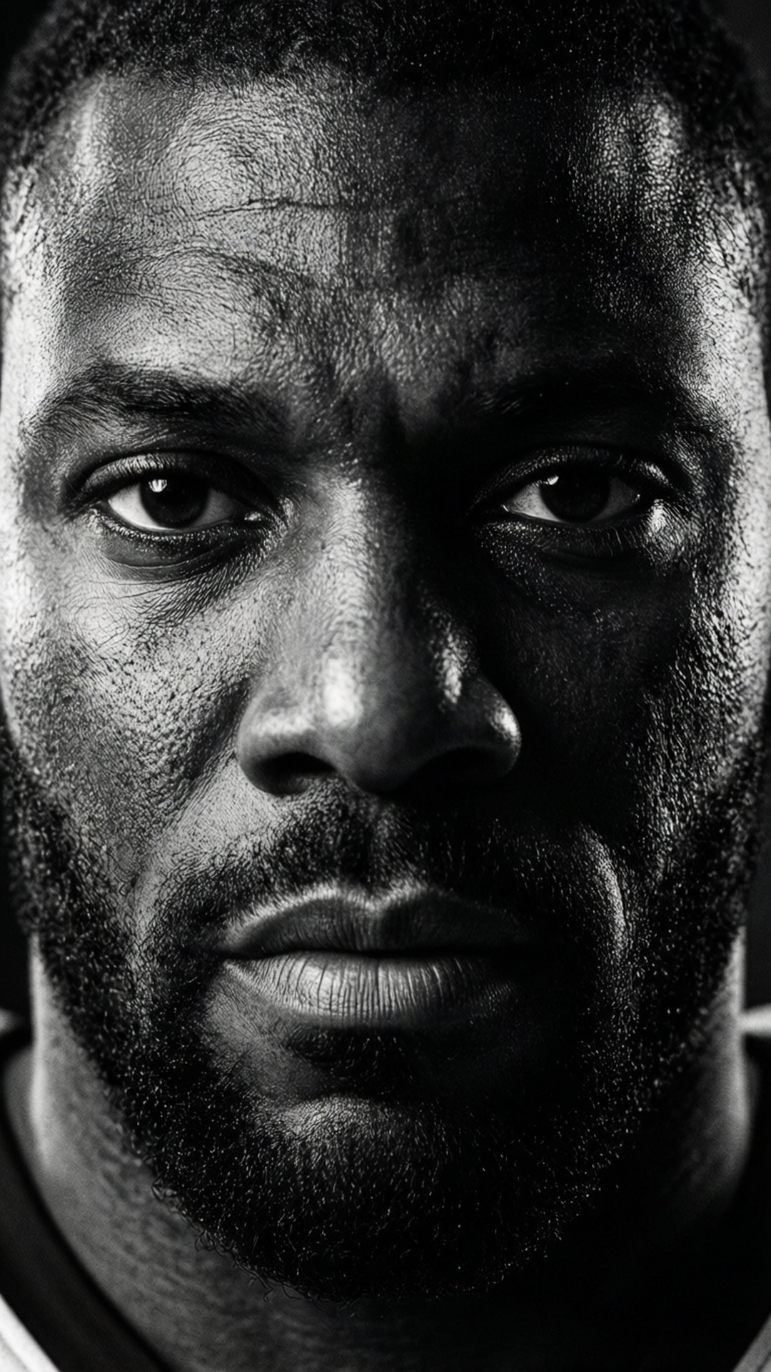 Randy Moss, black and white, close-up, Full HD Phone Wallpaper