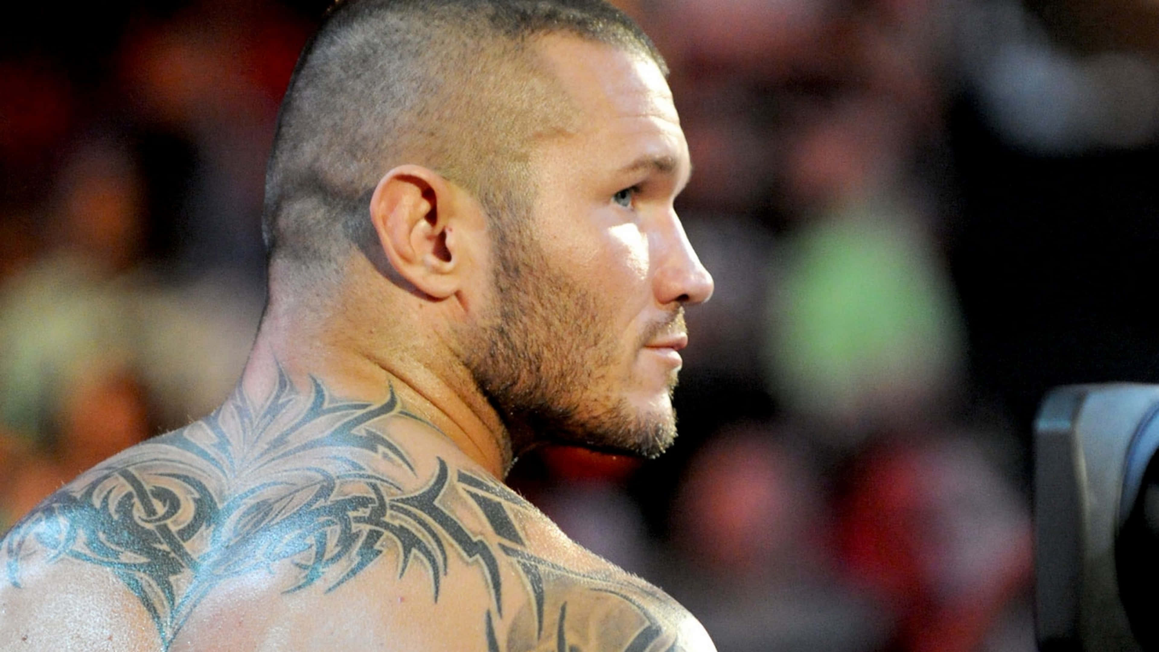 Randy Orton, tattooed man, shaved head, 4K Desktop Wallpaper