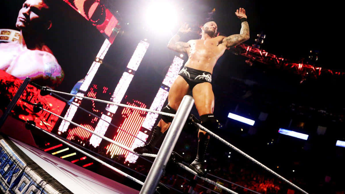 Randy Orton, ring ropes, brightly lit arena, SD Desktop Wallpaper
