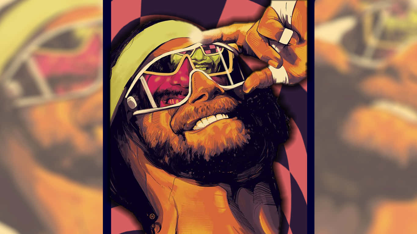 Randy Savage, wrestler, vector art, HD Desktop Wallpaper